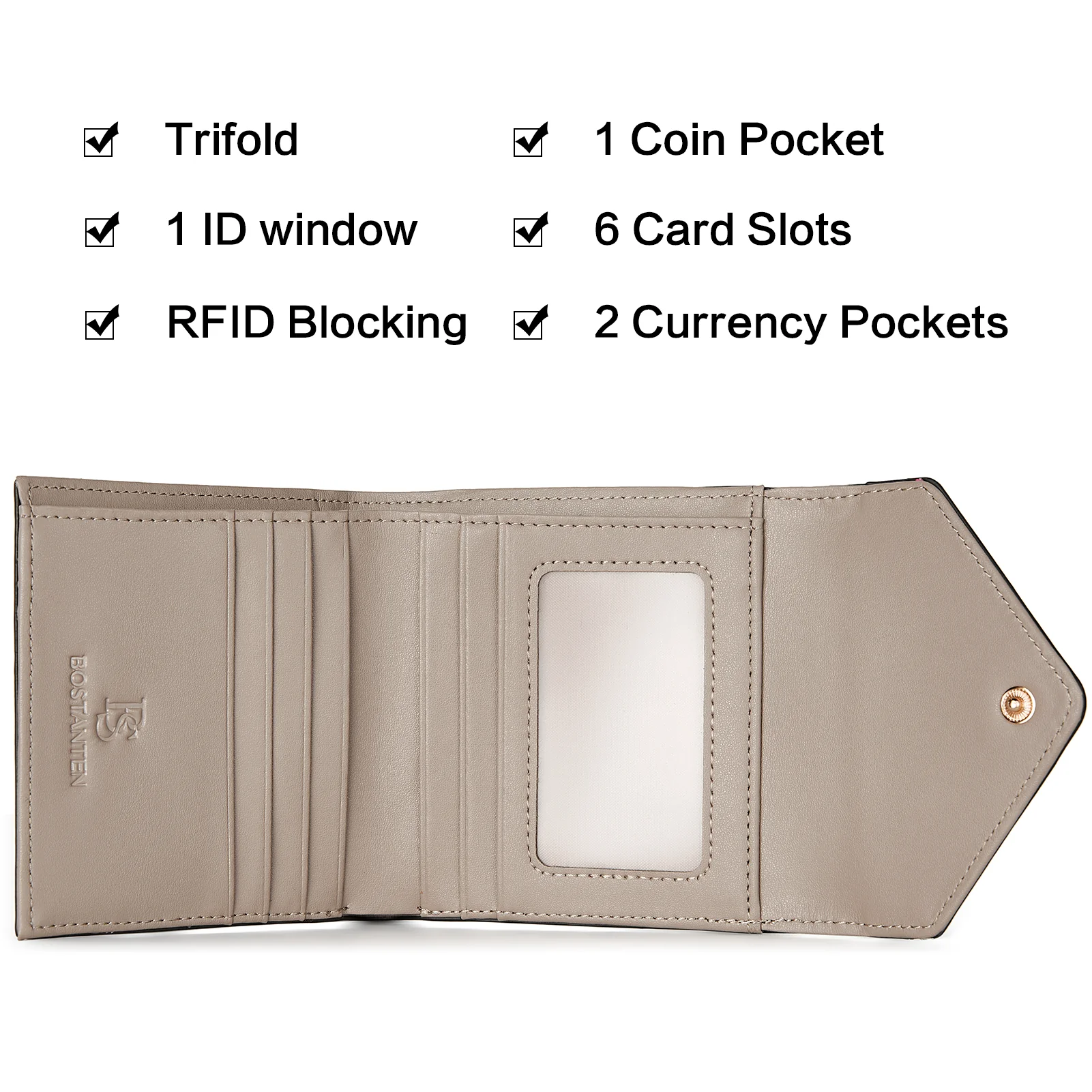 Rozenn Small Bifold Wallet with Card Case for Women in Leather - Image 22