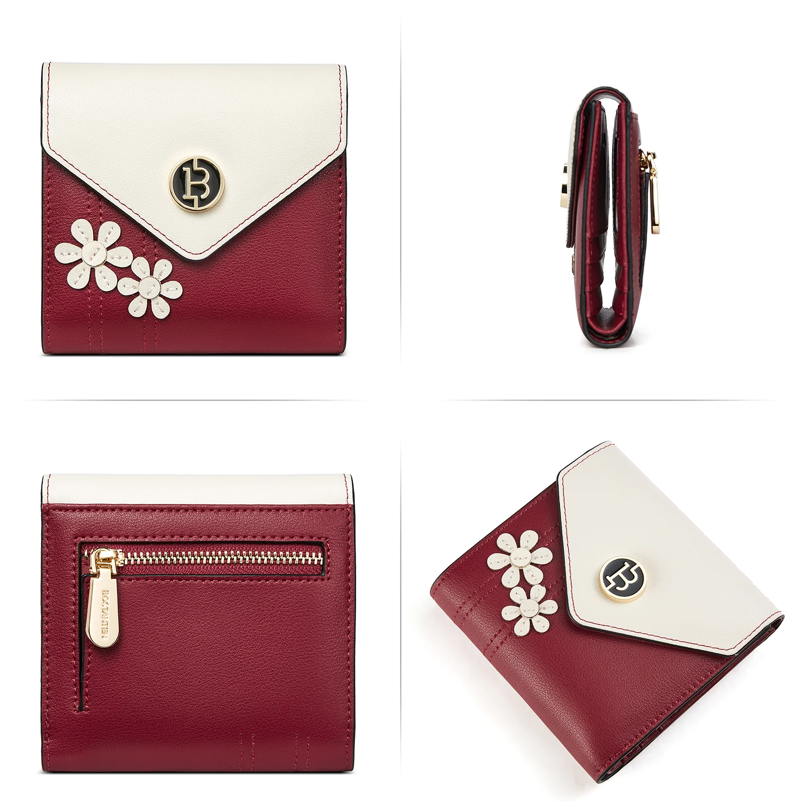 Rozenn Small Bifold Wallet with Card Case for Women in Leather - Image 5