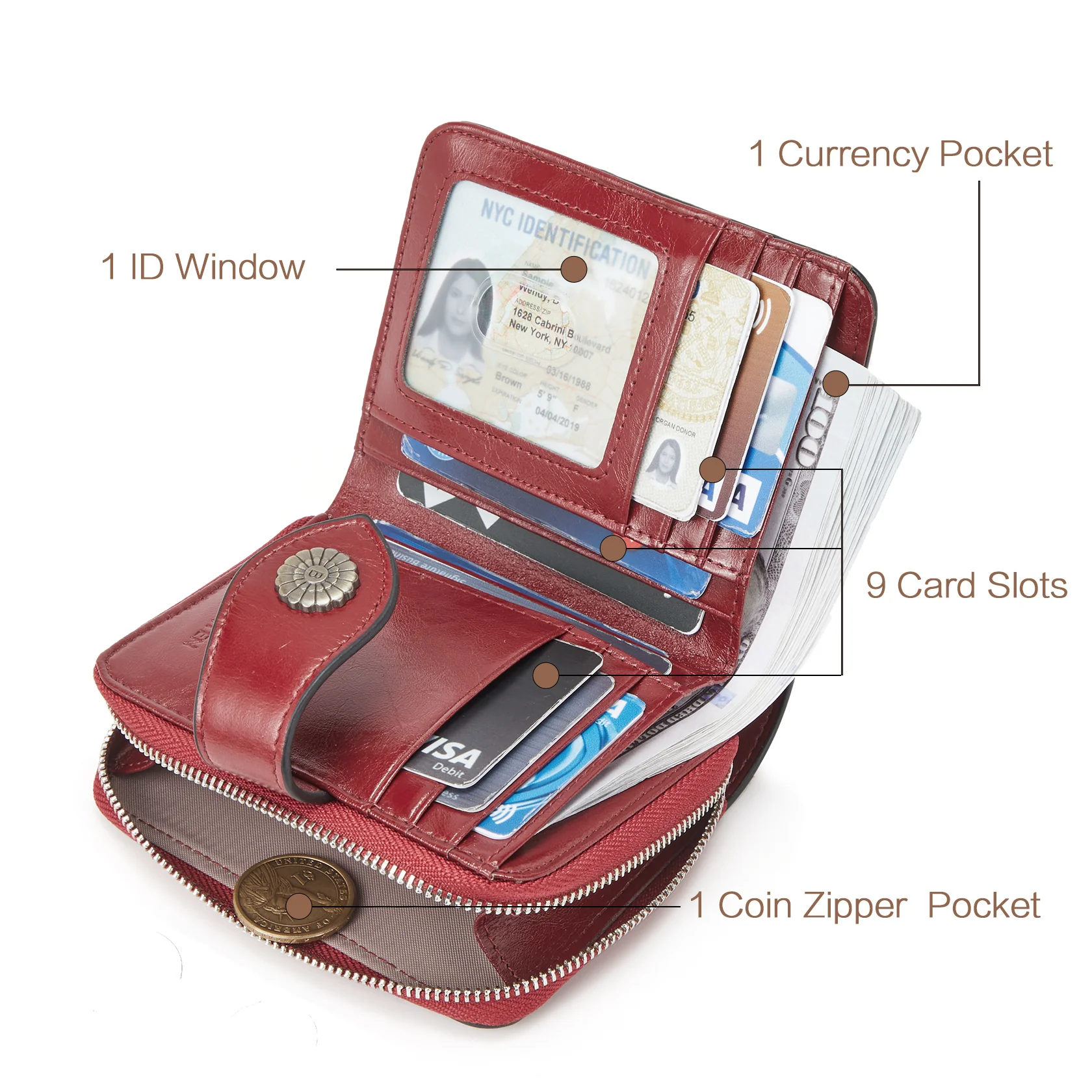 Lnna RFID Wallet For Ladies — Coin Purse - Image 40