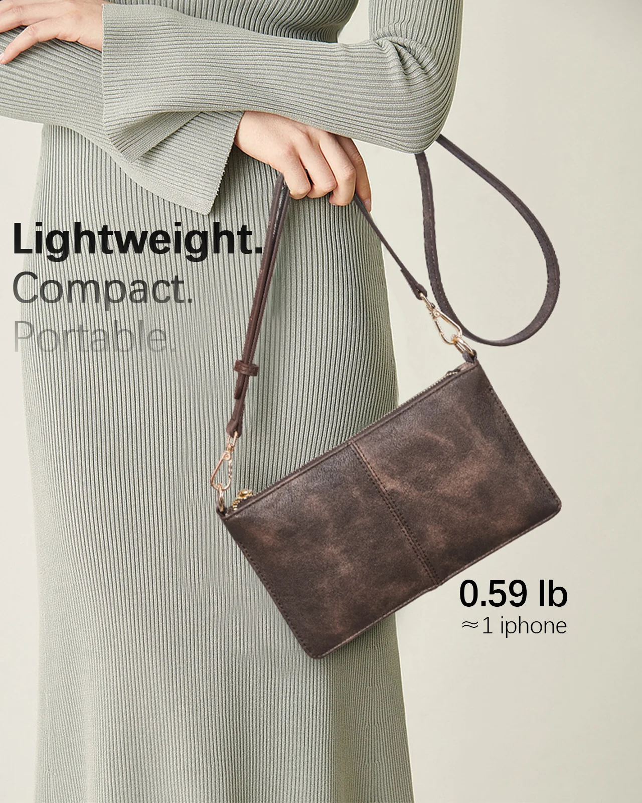 Nola  Chic and Sustainable - The Vegan Leather Envelope Clutch Purse - Image 3