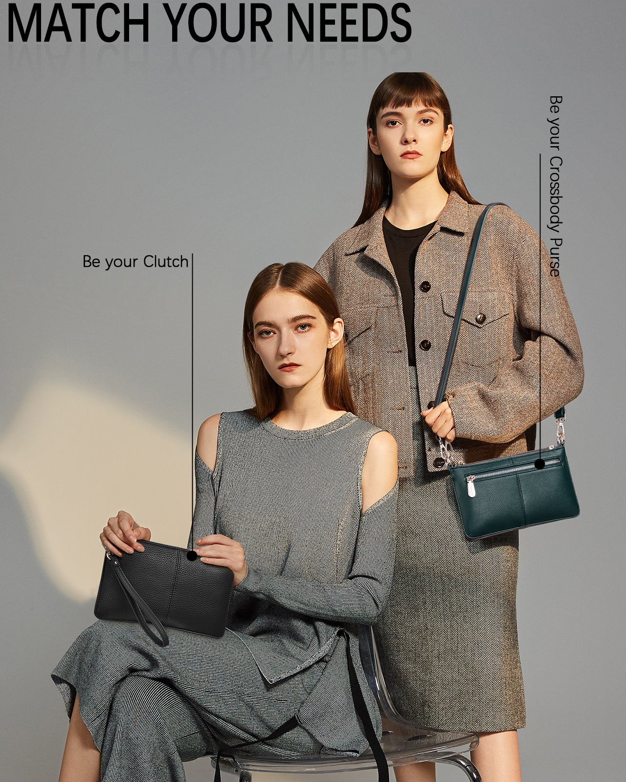 Nola  Chic and Sustainable - The Vegan Leather Envelope Clutch Purse - Image 9