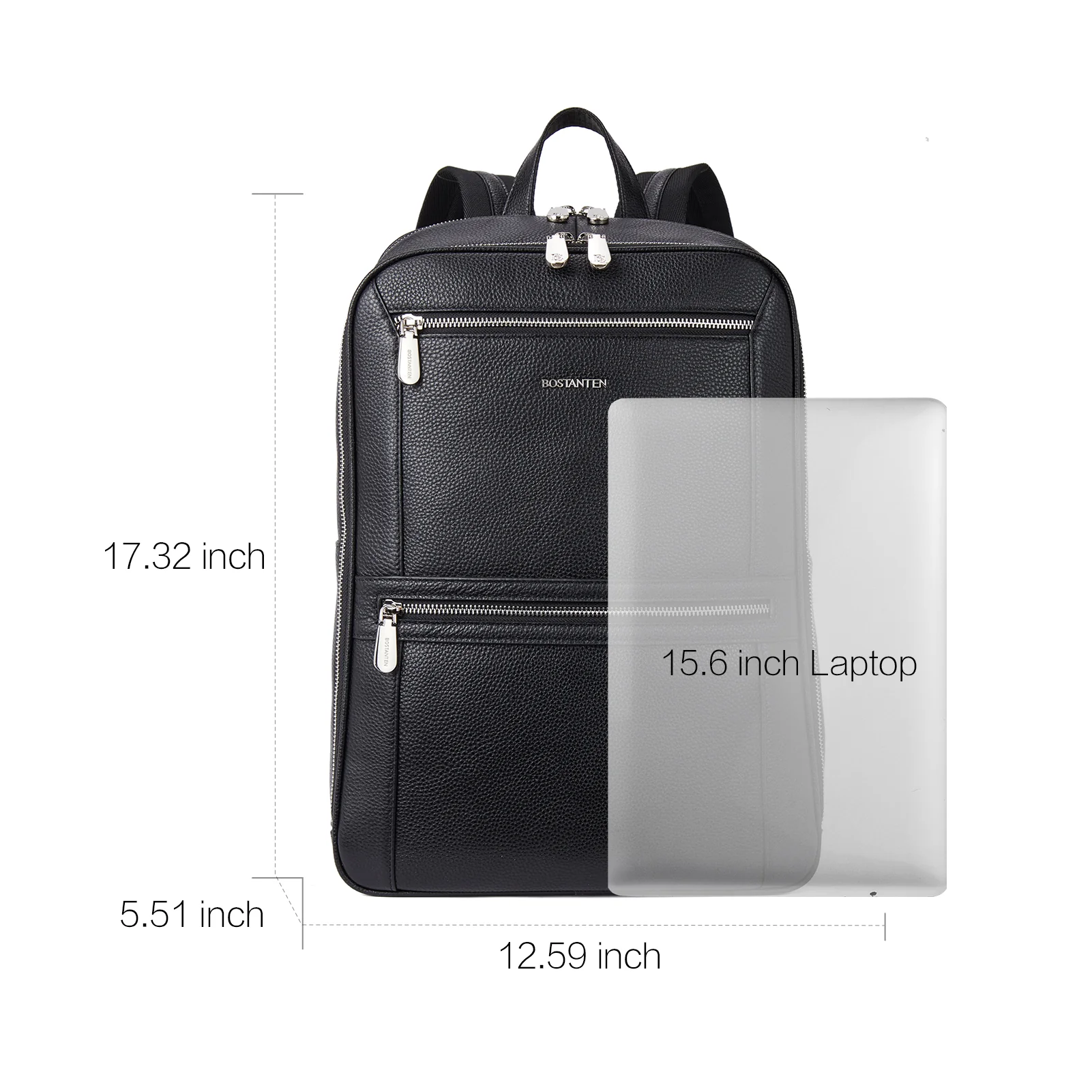 Large Men's Leather Backpack - Perfect for School and Travel - Image 3