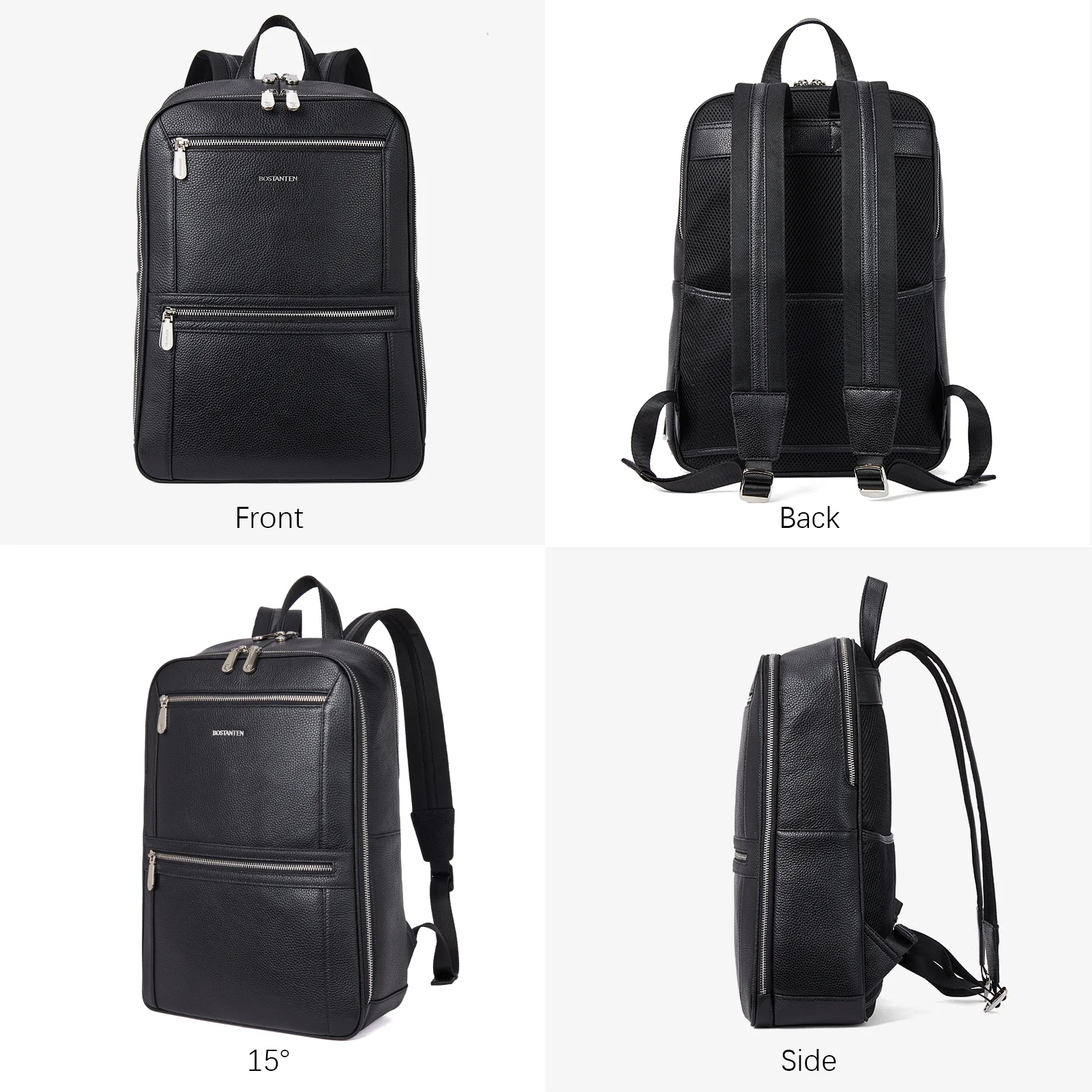 Large Men's Leather Backpack - Perfect for School and Travel - Image 5