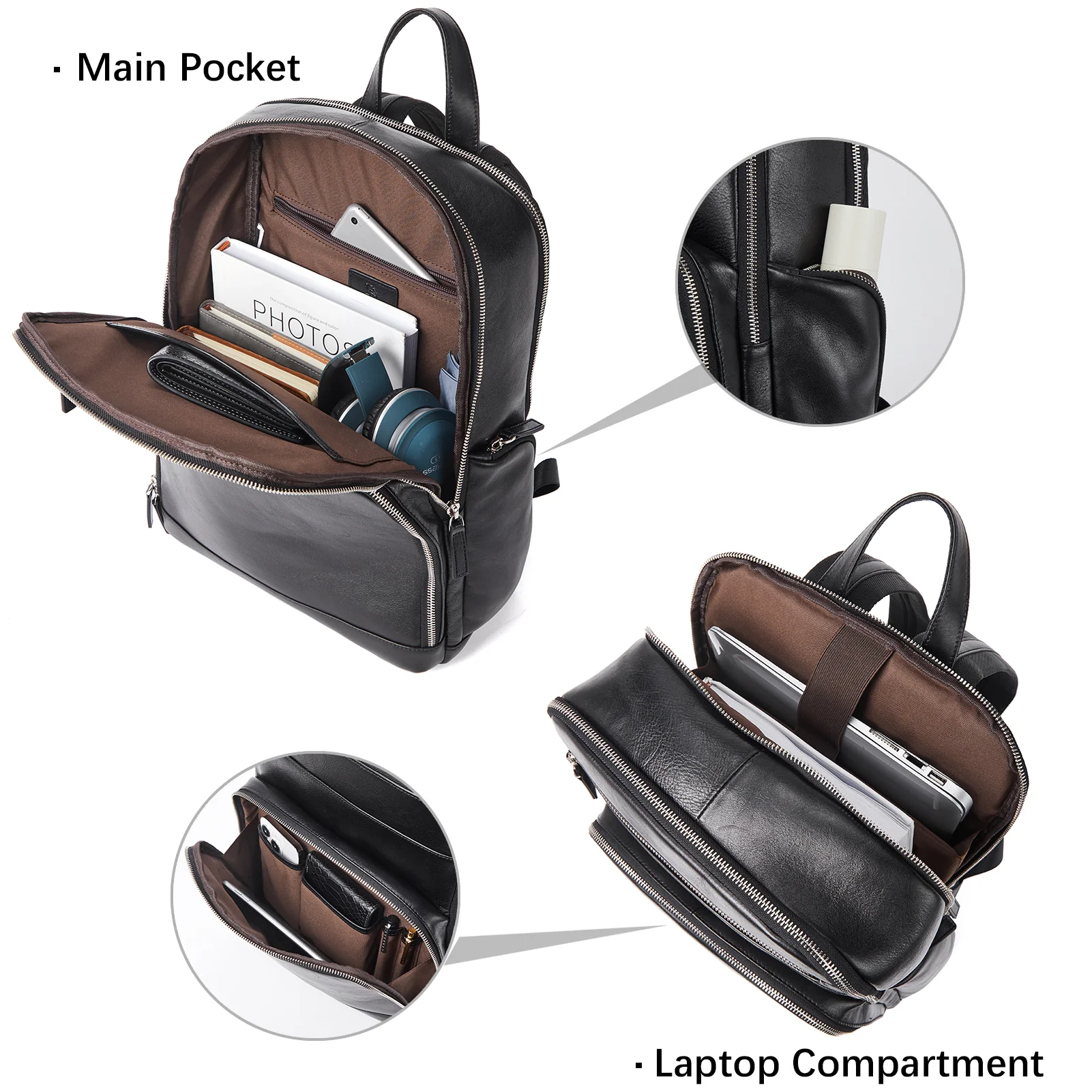 Versatile Men's Large Laptop Backpack for Travel and Business - Fits 15.6 inch Computers - Image 4
