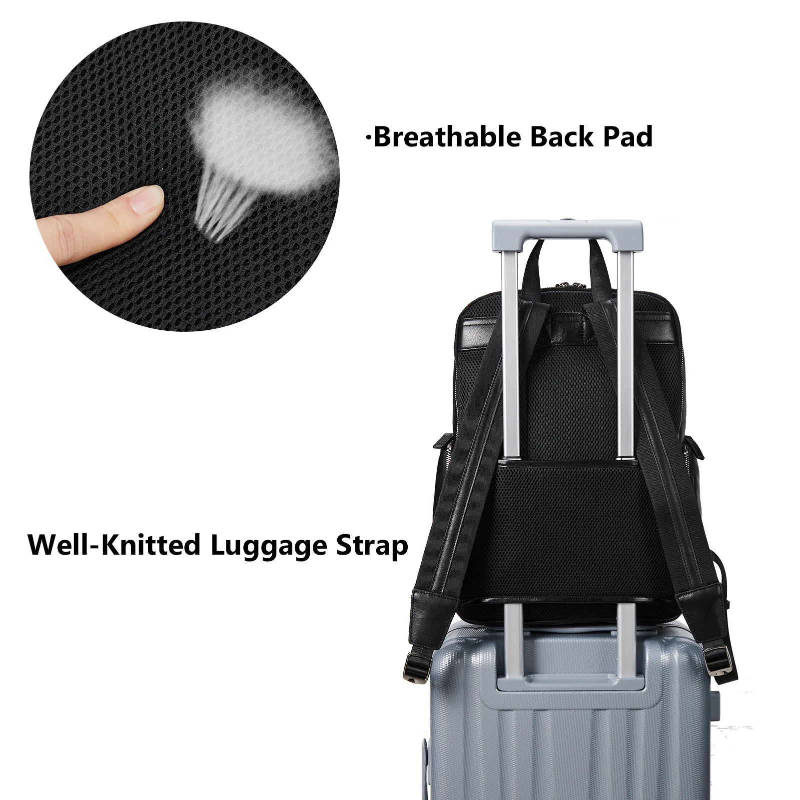 Versatile Men's Large Laptop Backpack for Travel and Business - Fits 15.6 inch Computers - Image 5