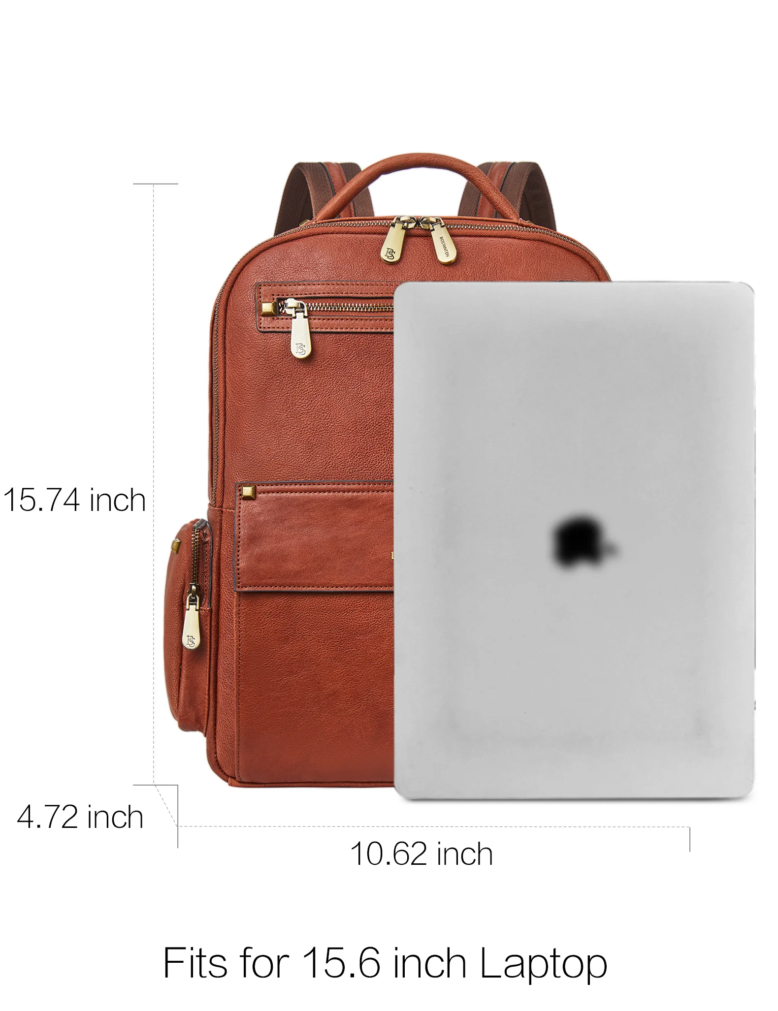 Men‘s Classic Leather Backpack with Multiple Pockets for Work - Image 3