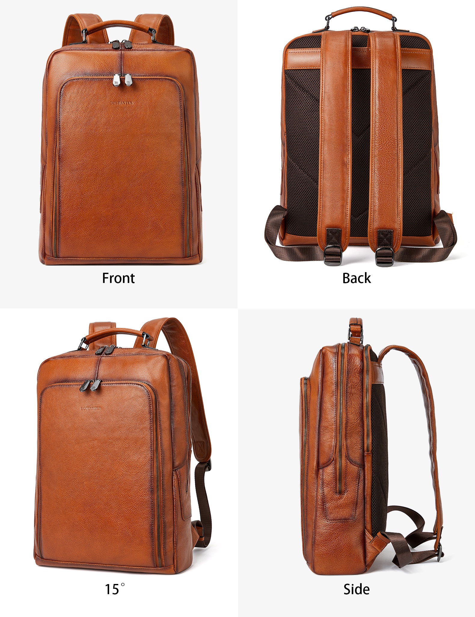 Large Vintage Travel Backpack for Men - Accordion Structure - Image 3