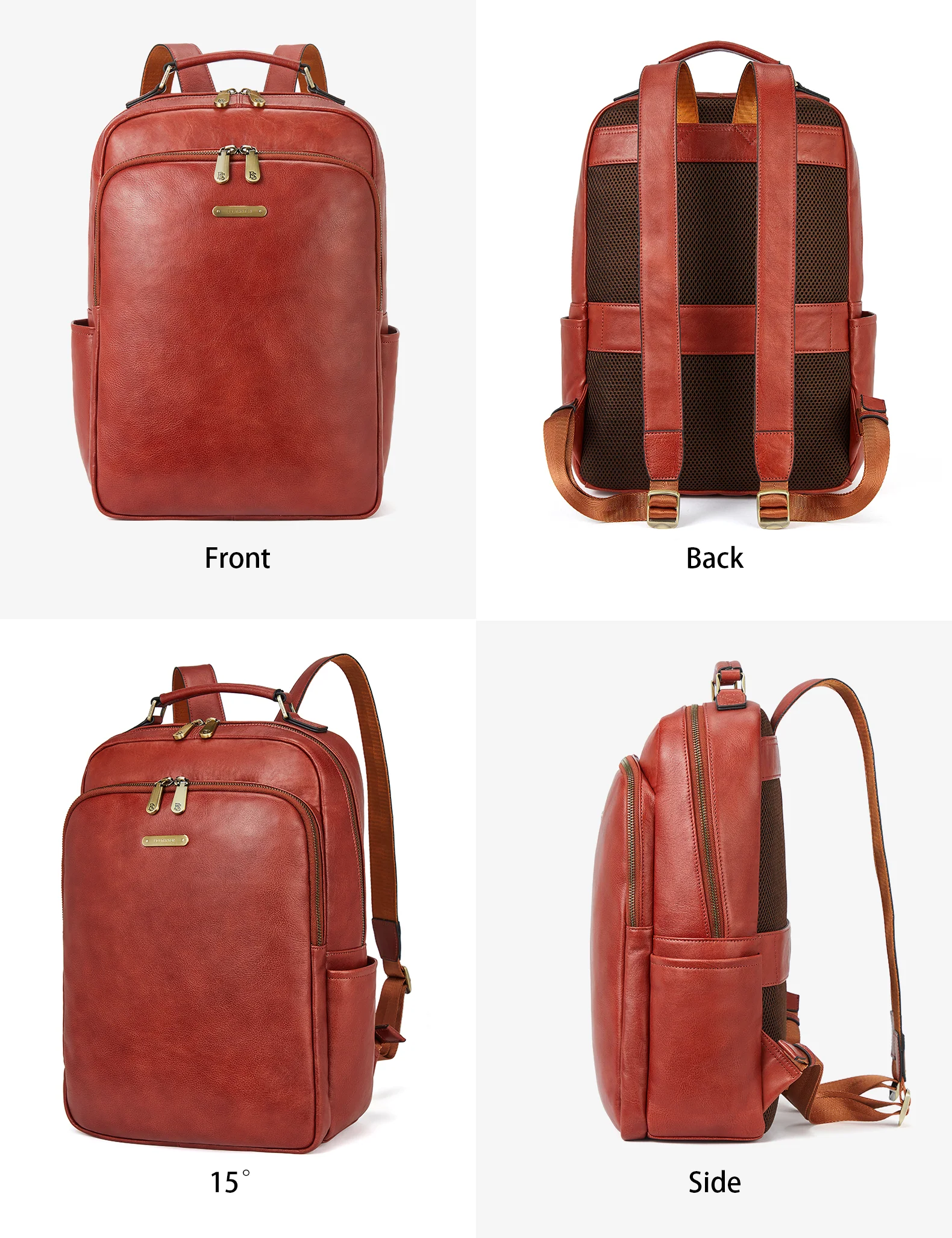 Multifunctional Designer Leather Backpack -- Big and Light - Image 6