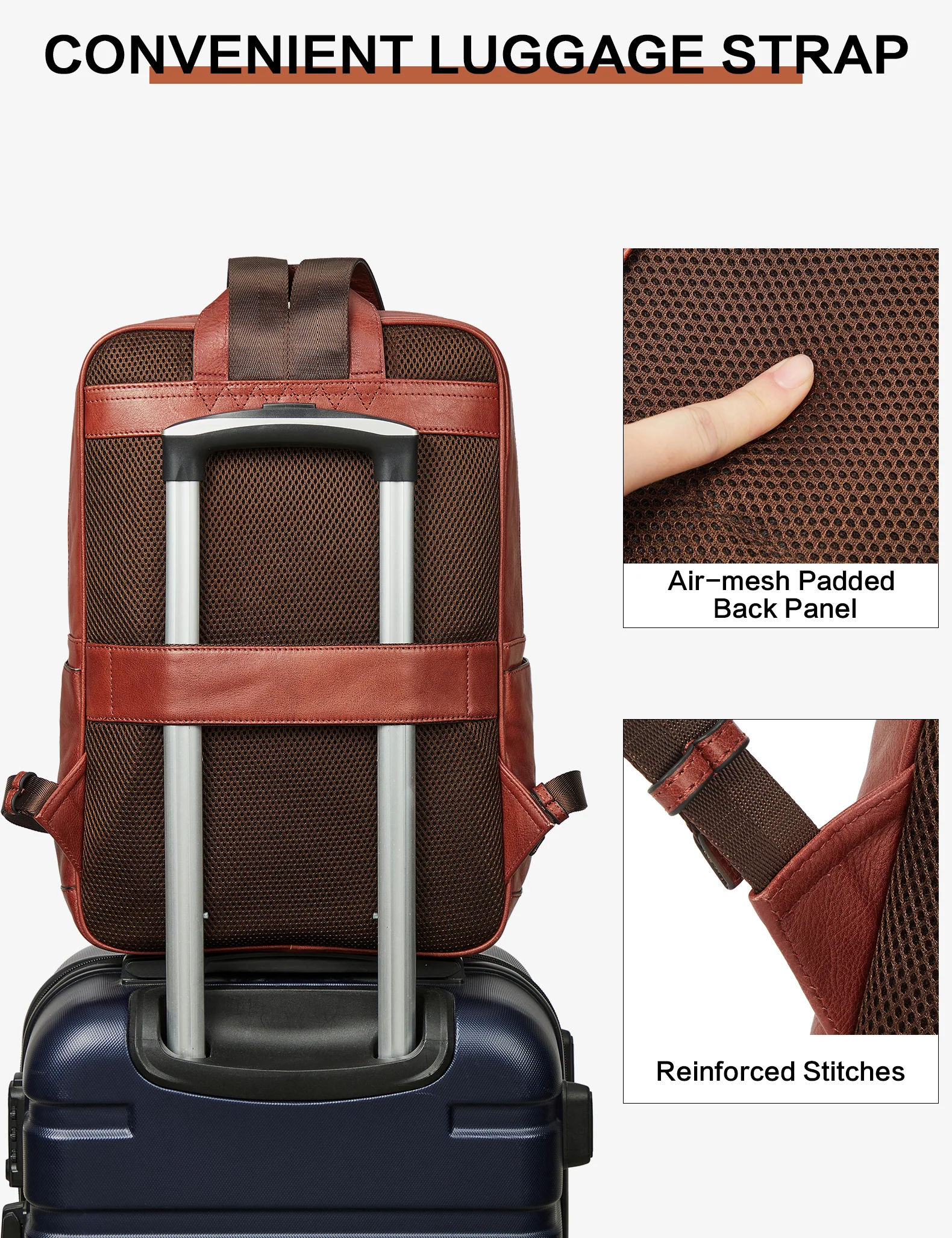 Luxury Italian Leather Backpack for Men - Image 6
