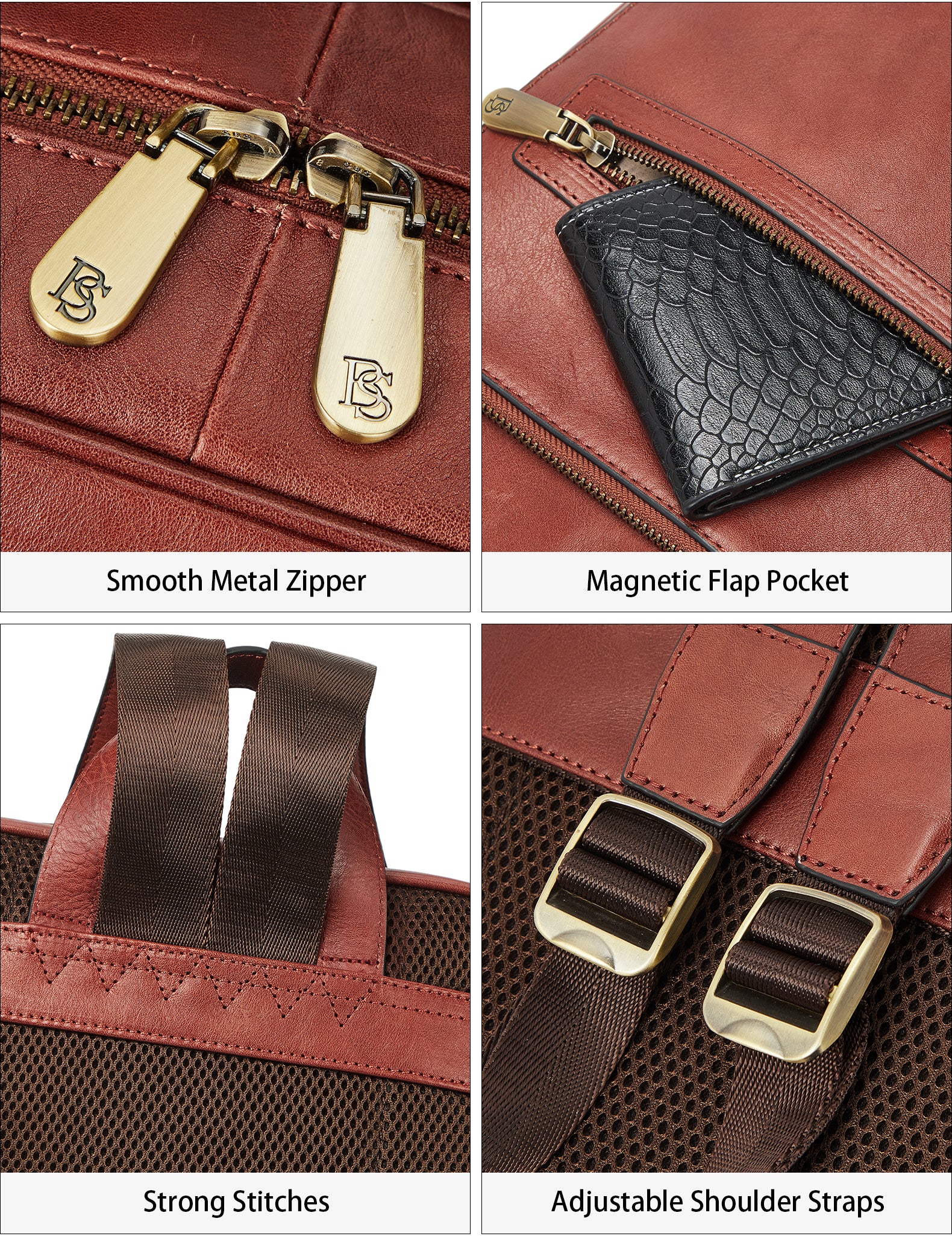 Luxury Italian Leather Backpack for Men - Image 8
