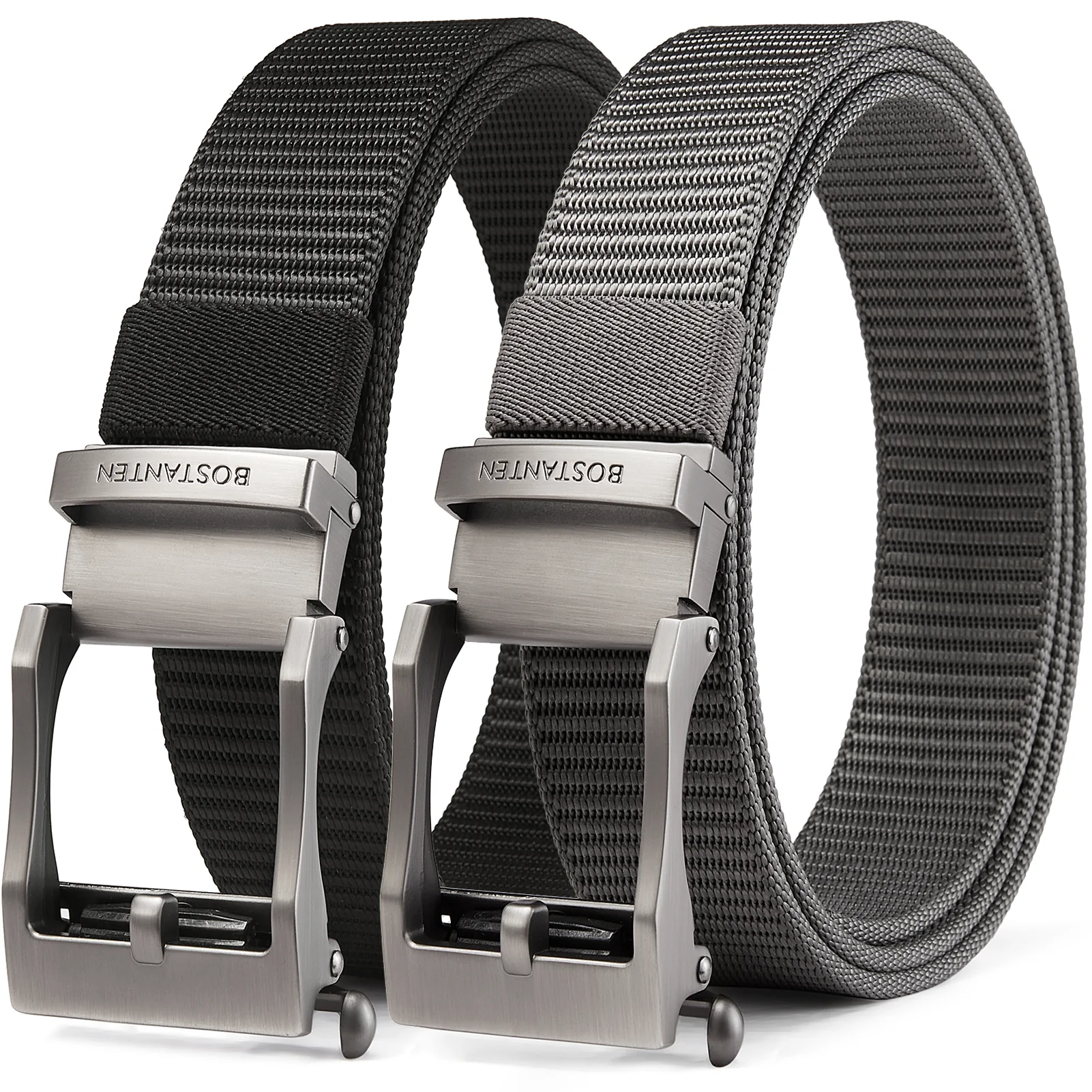BOSTANTEN Men's Ratchet Dress Belts 2 Packs, Trim to Fit - Image 7