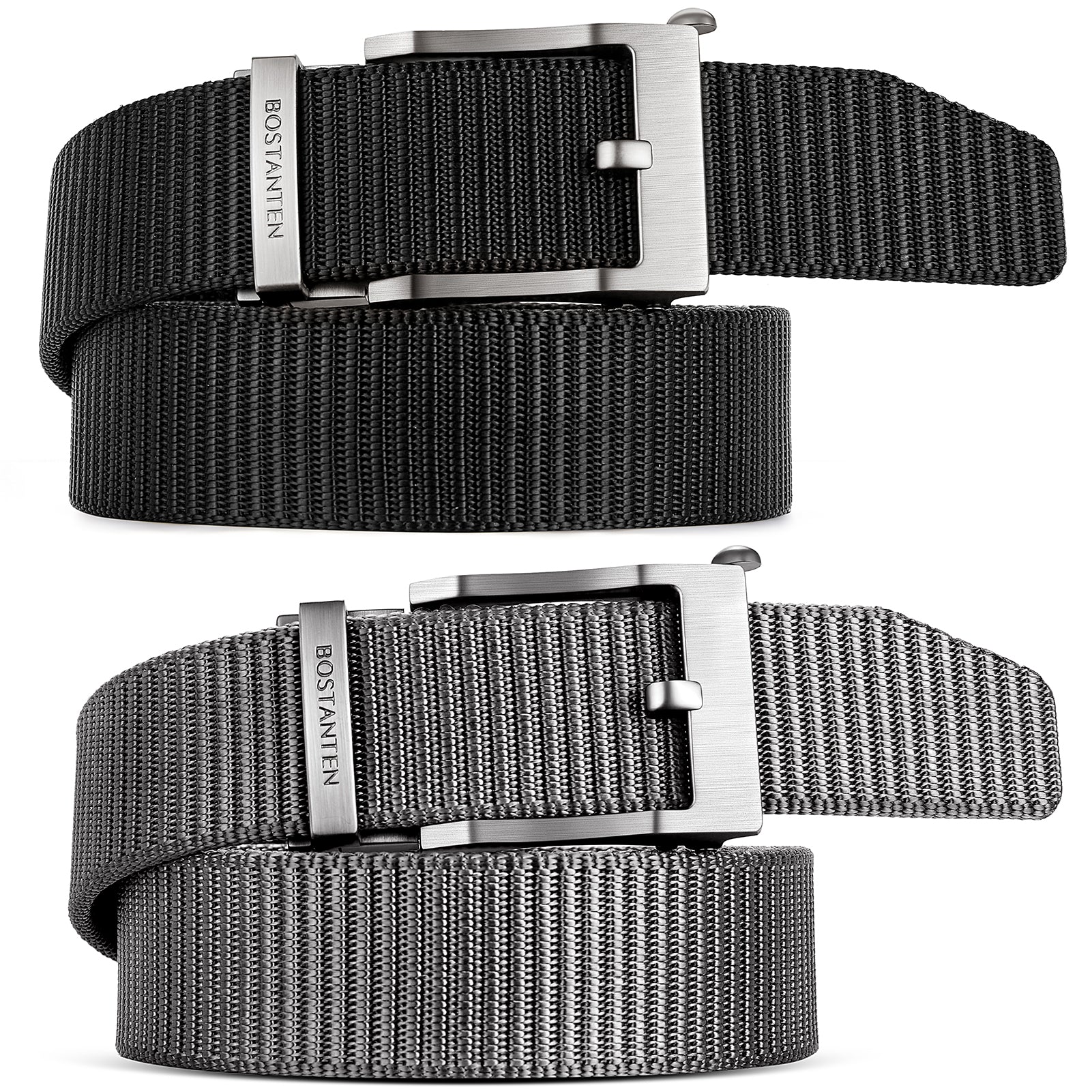 BOSTANTEN Men's Ratchet Dress Belts 2 Packs, Trim to Fit - Image 8