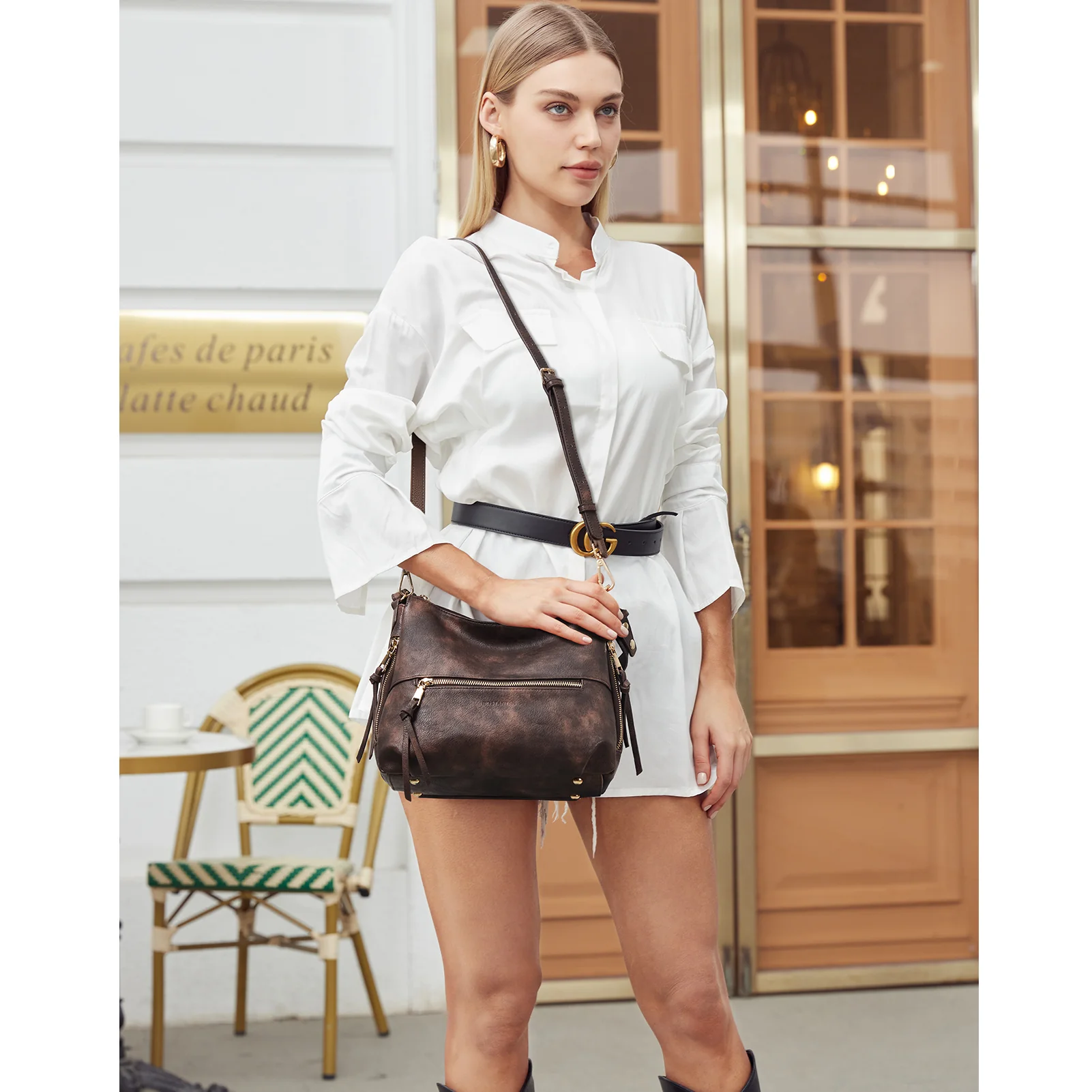 BOSTANTEN Purses for Women Designer Handbags Vegan Leather Hobo Bags Ladies Shoulder Bags Pocketbooks Brown - Image 24