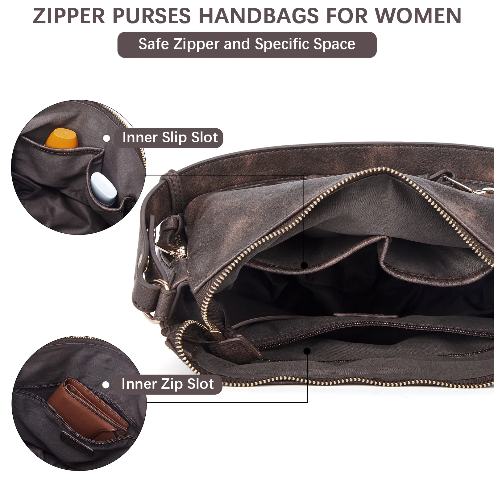 BOSTANTEN Purses for Women Designer Handbags Vegan Leather Hobo Bags Ladies Shoulder Bags Pocketbooks Brown - Image 29
