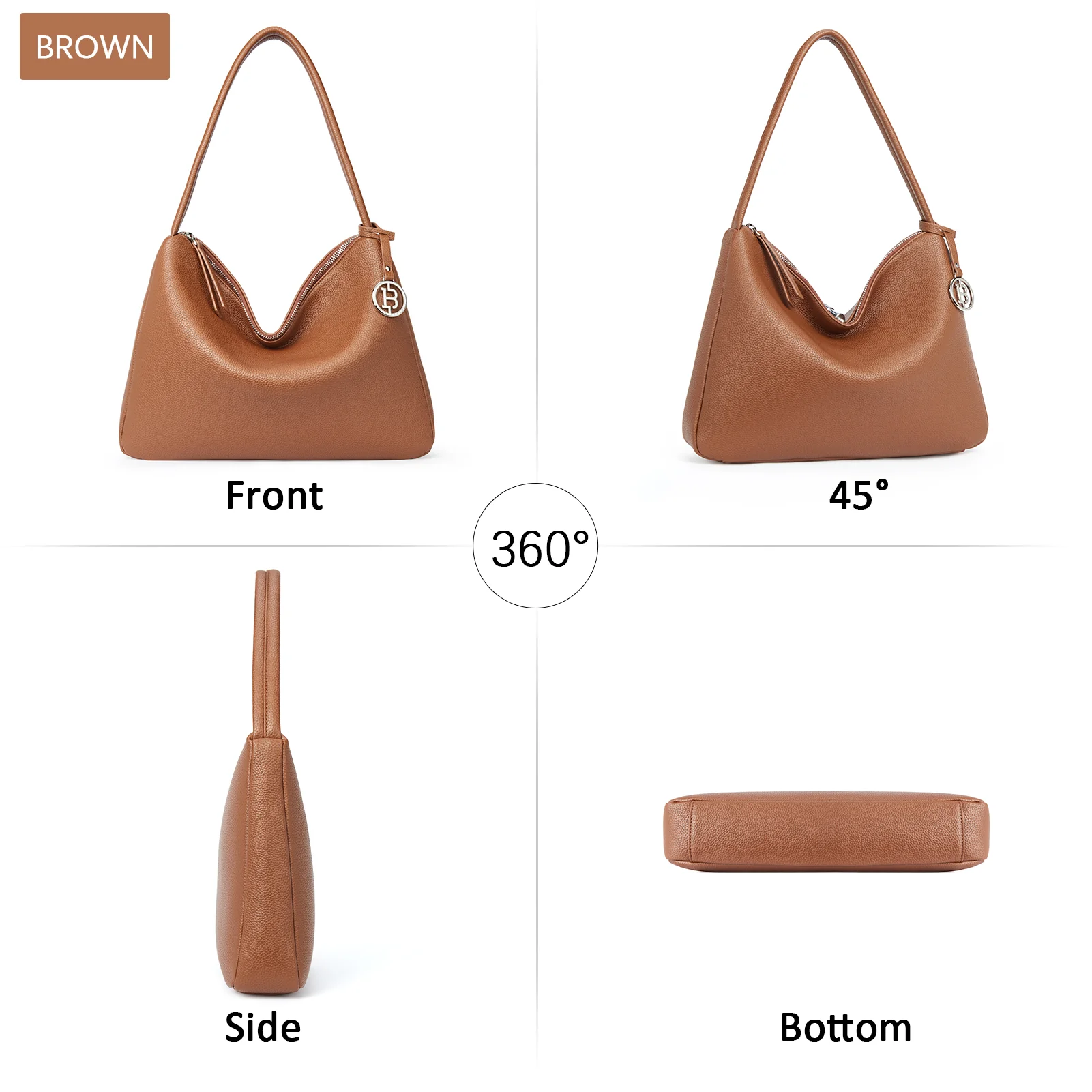 Vegan Leather Hobo Purses for Women Designer Shoulder Bags - Image 10