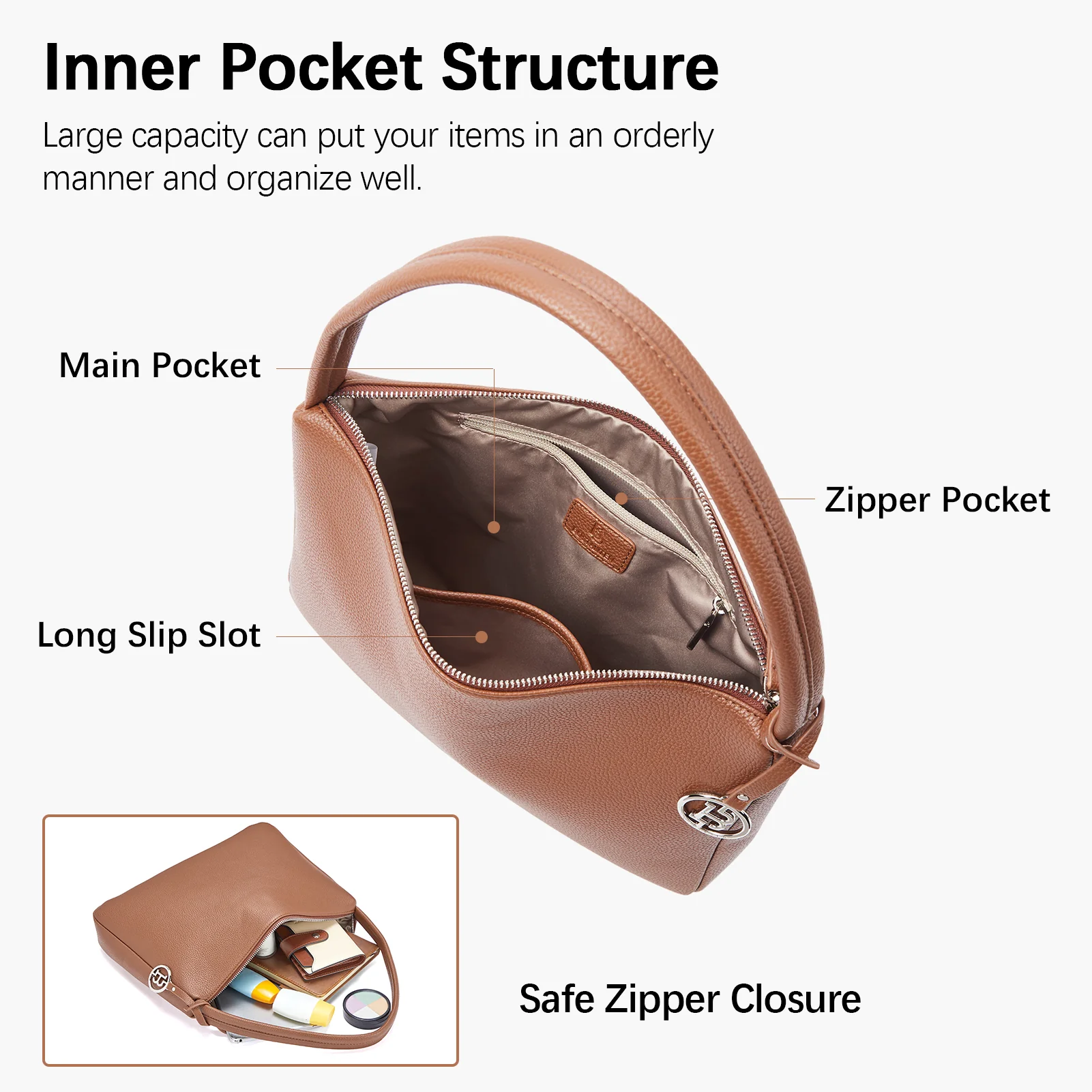 Vegan Leather Hobo Purses for Women Designer Shoulder Bags - Image 13