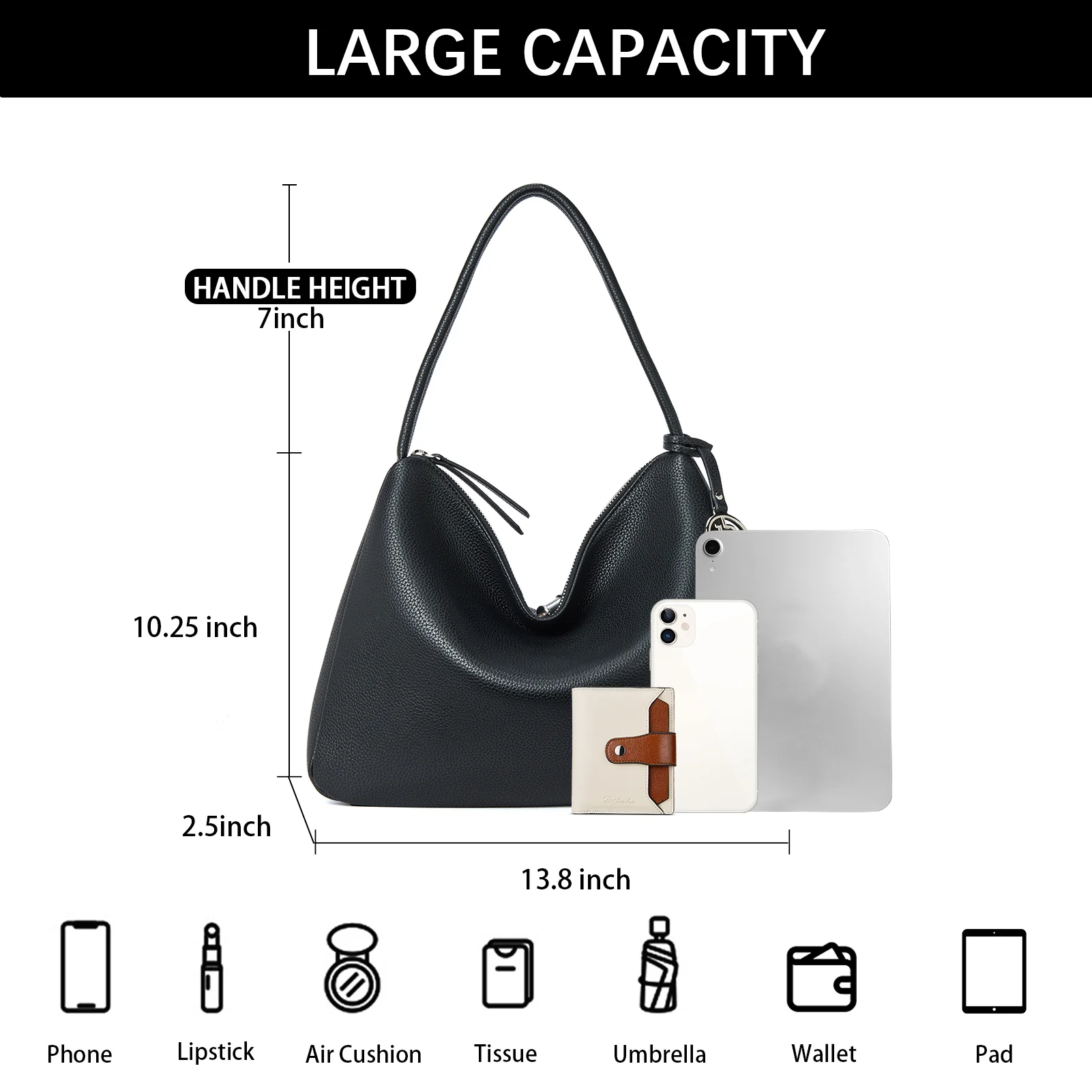 Vegan Leather Hobo Purses for Women Designer Shoulder Bags - Image 19