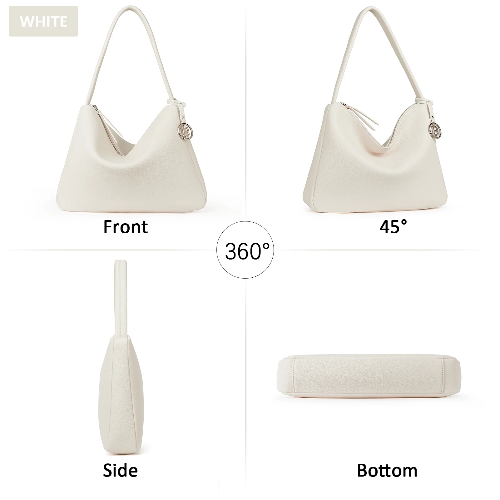 Vegan Leather Hobo Purses for Women Designer Shoulder Bags - Image 3