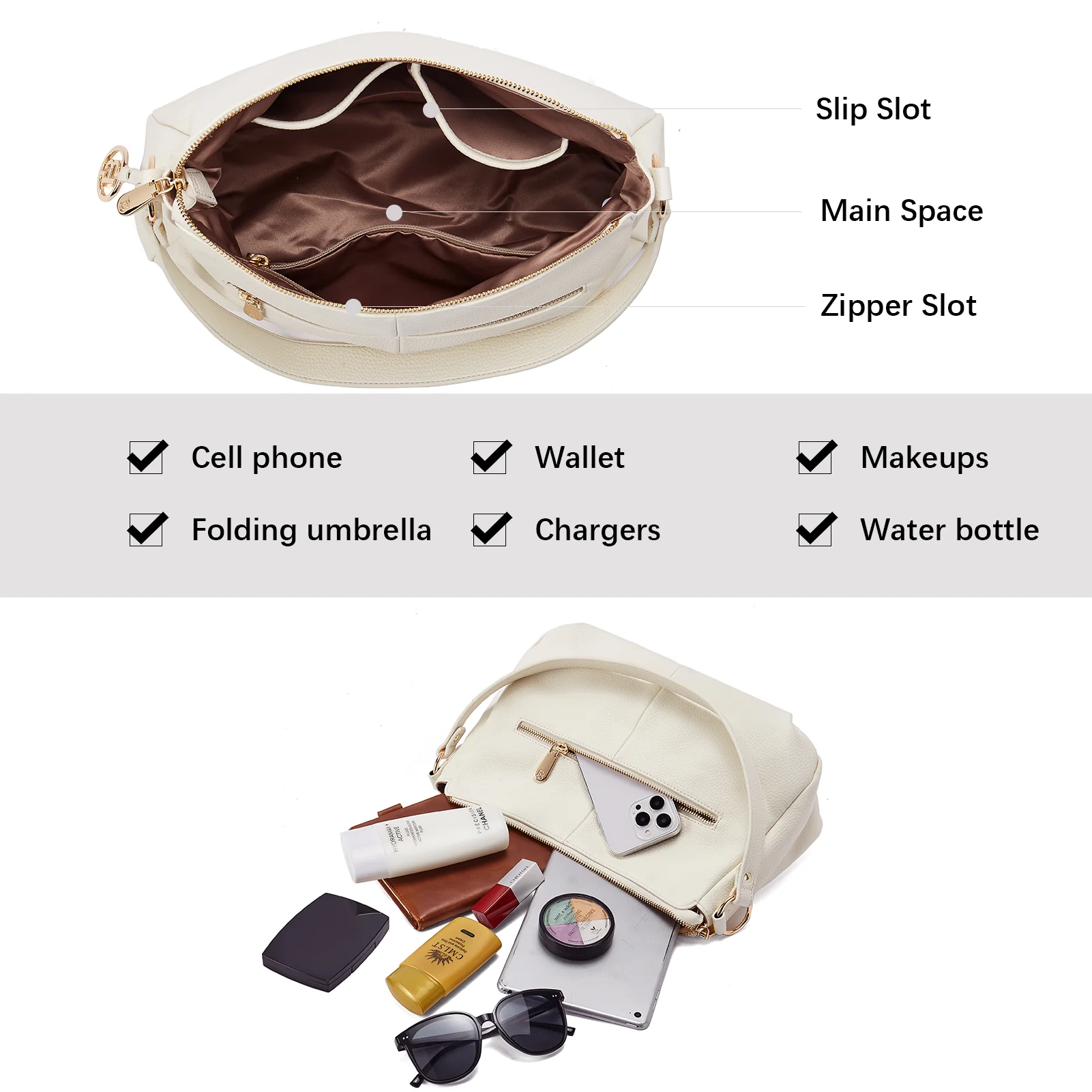 BOSTANTEN Purses for Women Leather Shoulder Bags Designer Ladies Hobo Handbags Pocketbooks - Image 5