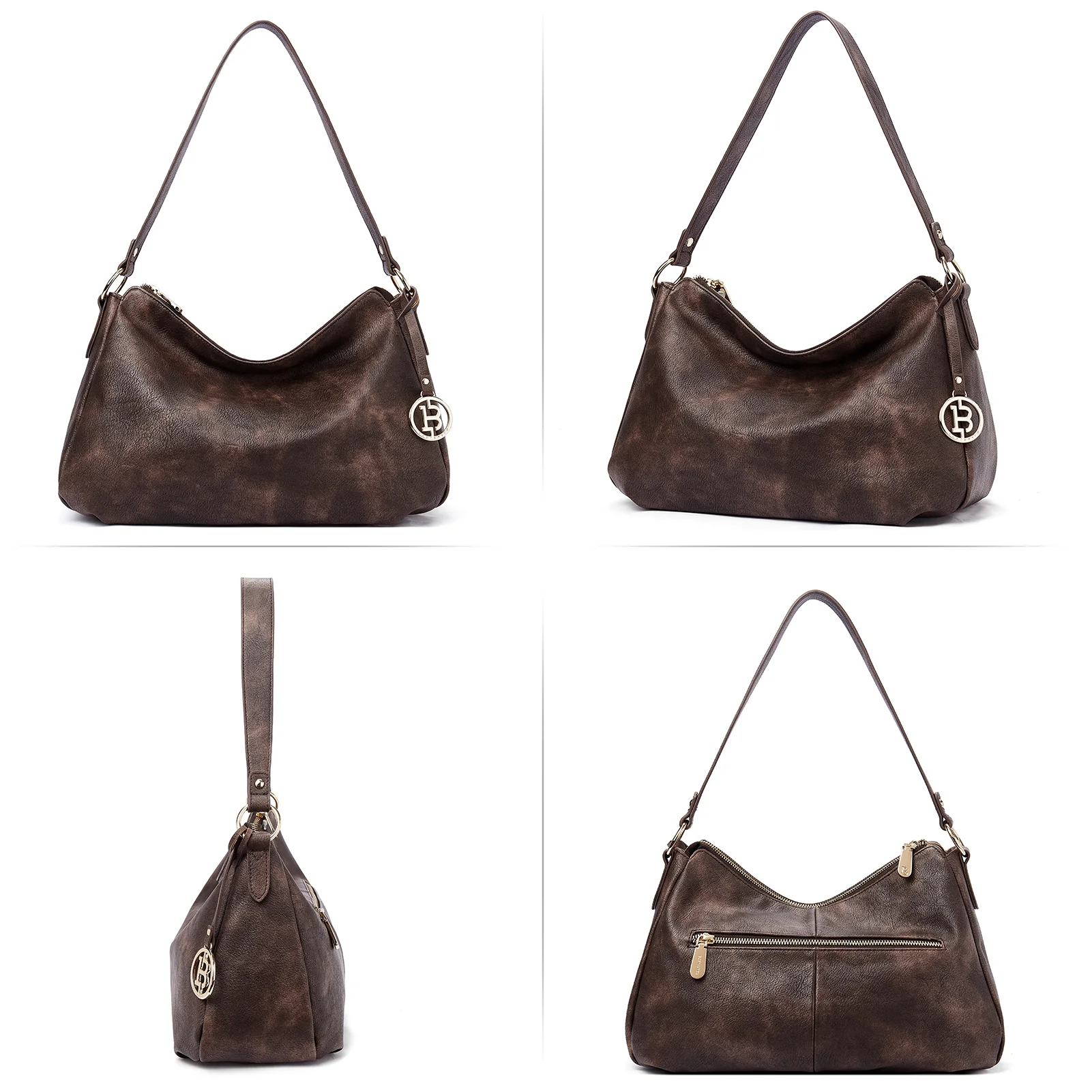 Kweli Hobo Shoulder Handbag - Pebble Leather - Image 28