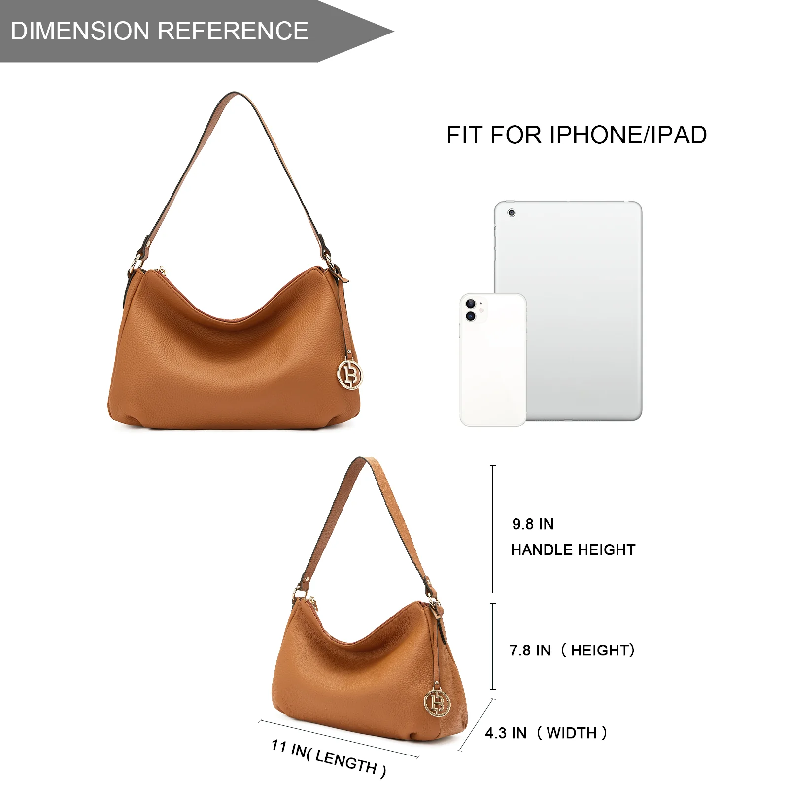 Kweli Hobo Shoulder Handbag - Pebble Leather - Image 4