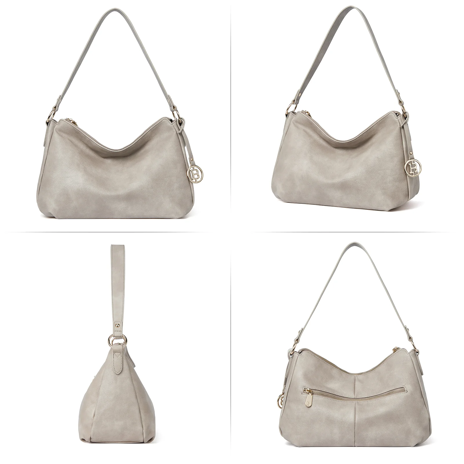Kweli Hobo Shoulder Handbag - Pebble Leather - Image 41