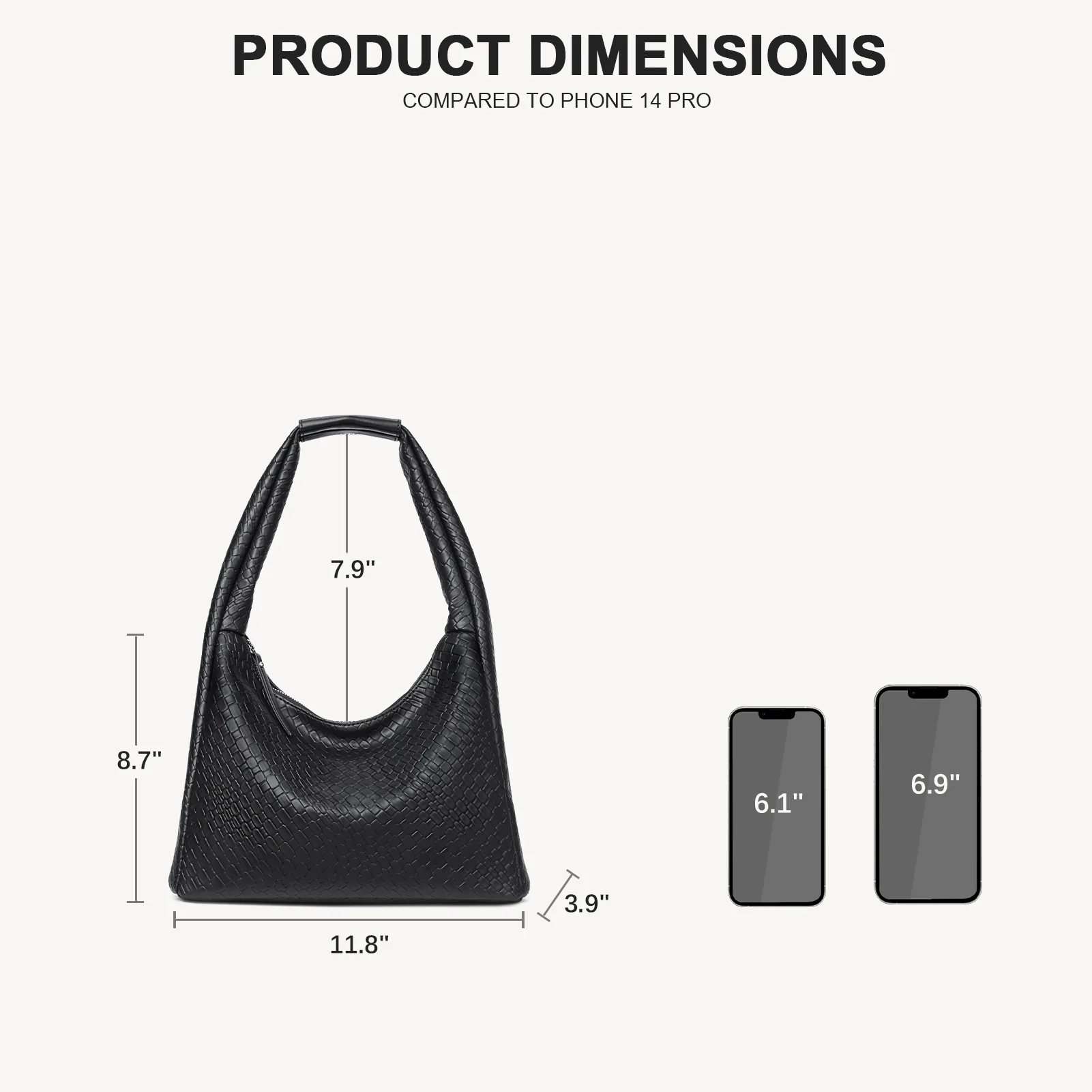 KWELI Croc Structured Curved Hobo Handbags - Image 11