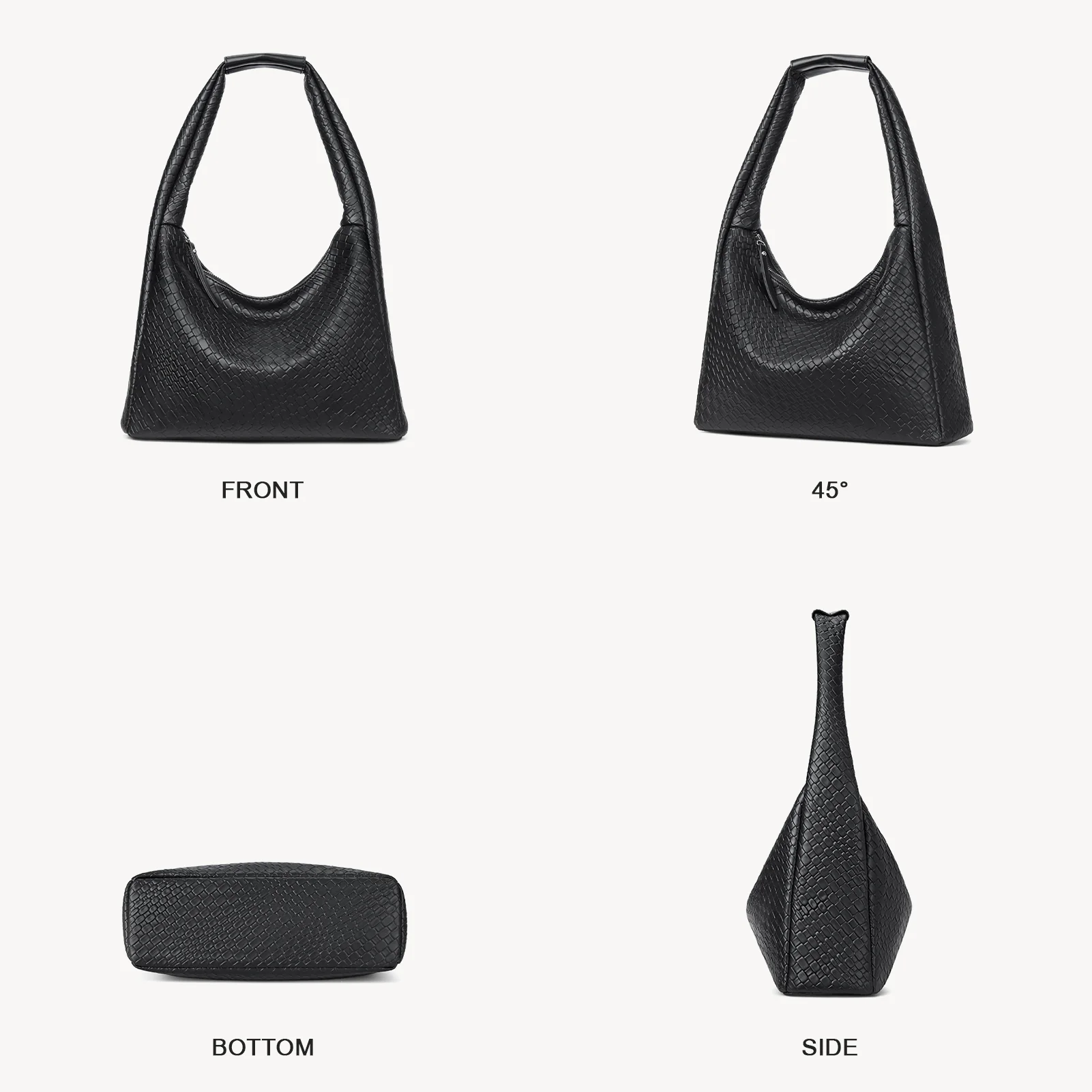 KWELI Croc Structured Curved Hobo Handbags - Image 14