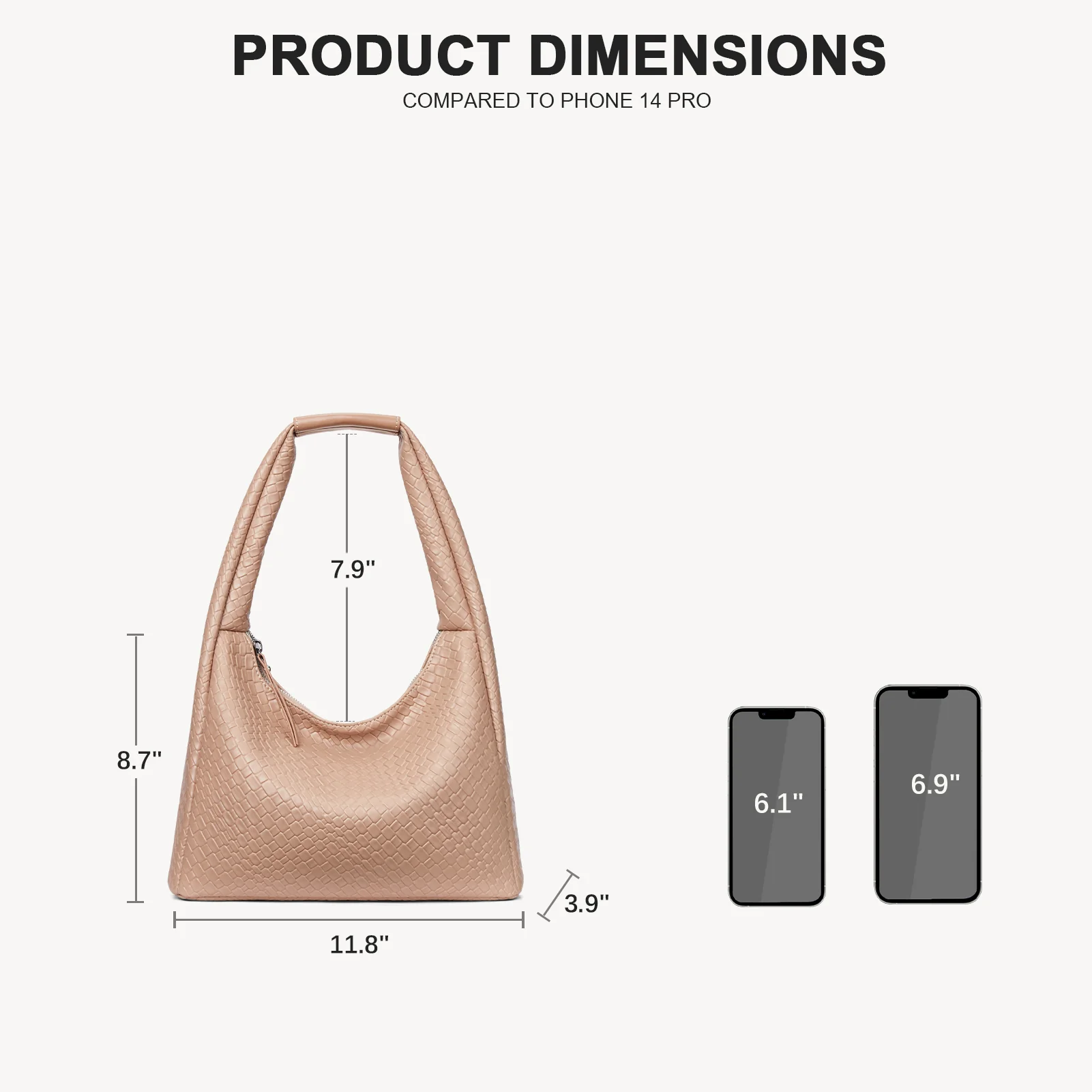 KWELI Croc Structured Curved Hobo Handbags - Image 18