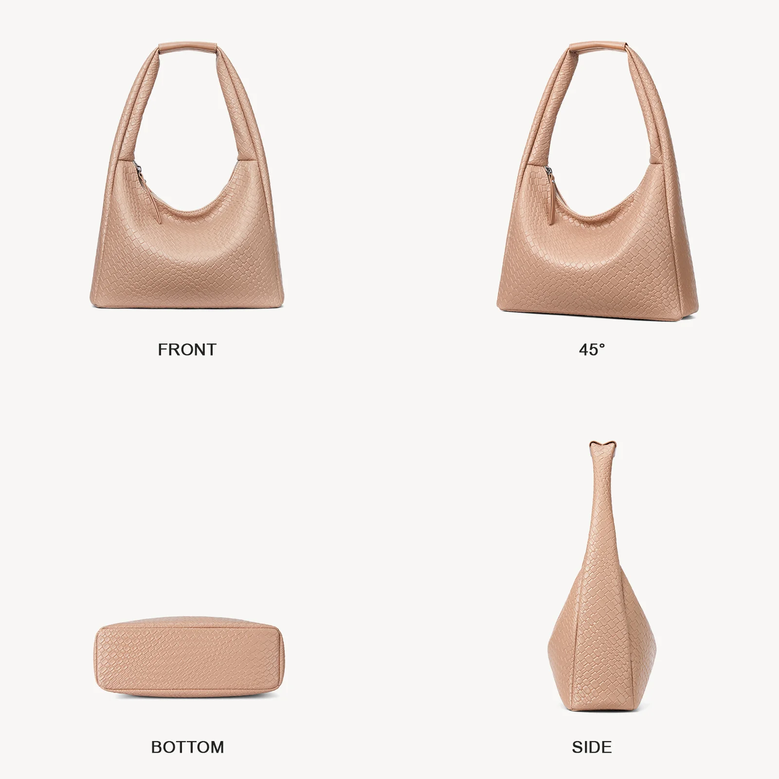 KWELI Croc Structured Curved Hobo Handbags - Image 21