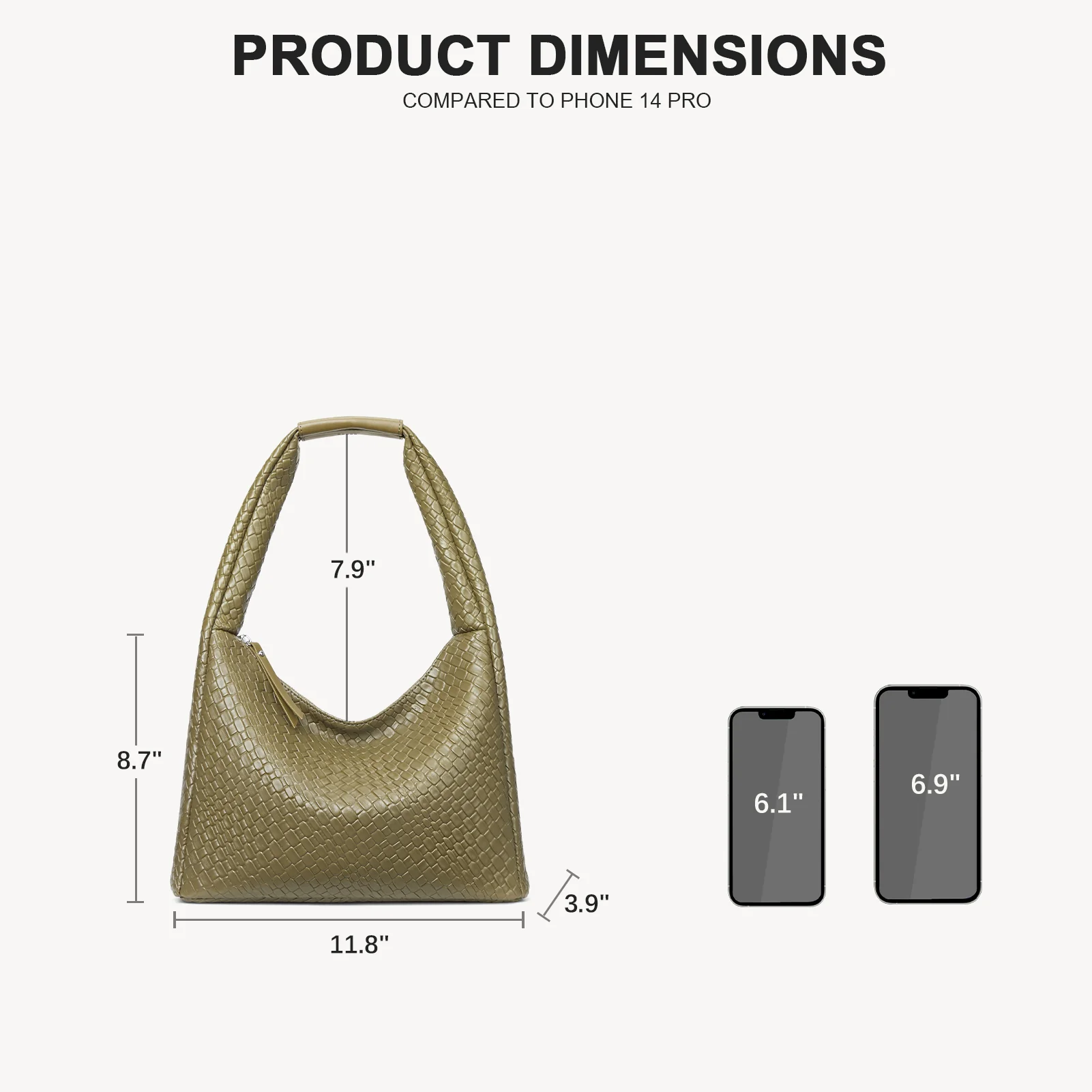 KWELI Croc Structured Curved Hobo Handbags - Image 25