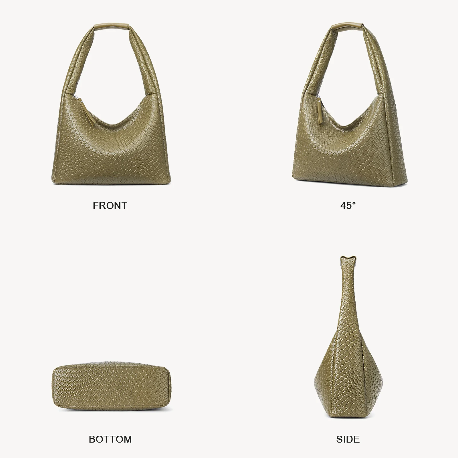KWELI Croc Structured Curved Hobo Handbags - Image 28