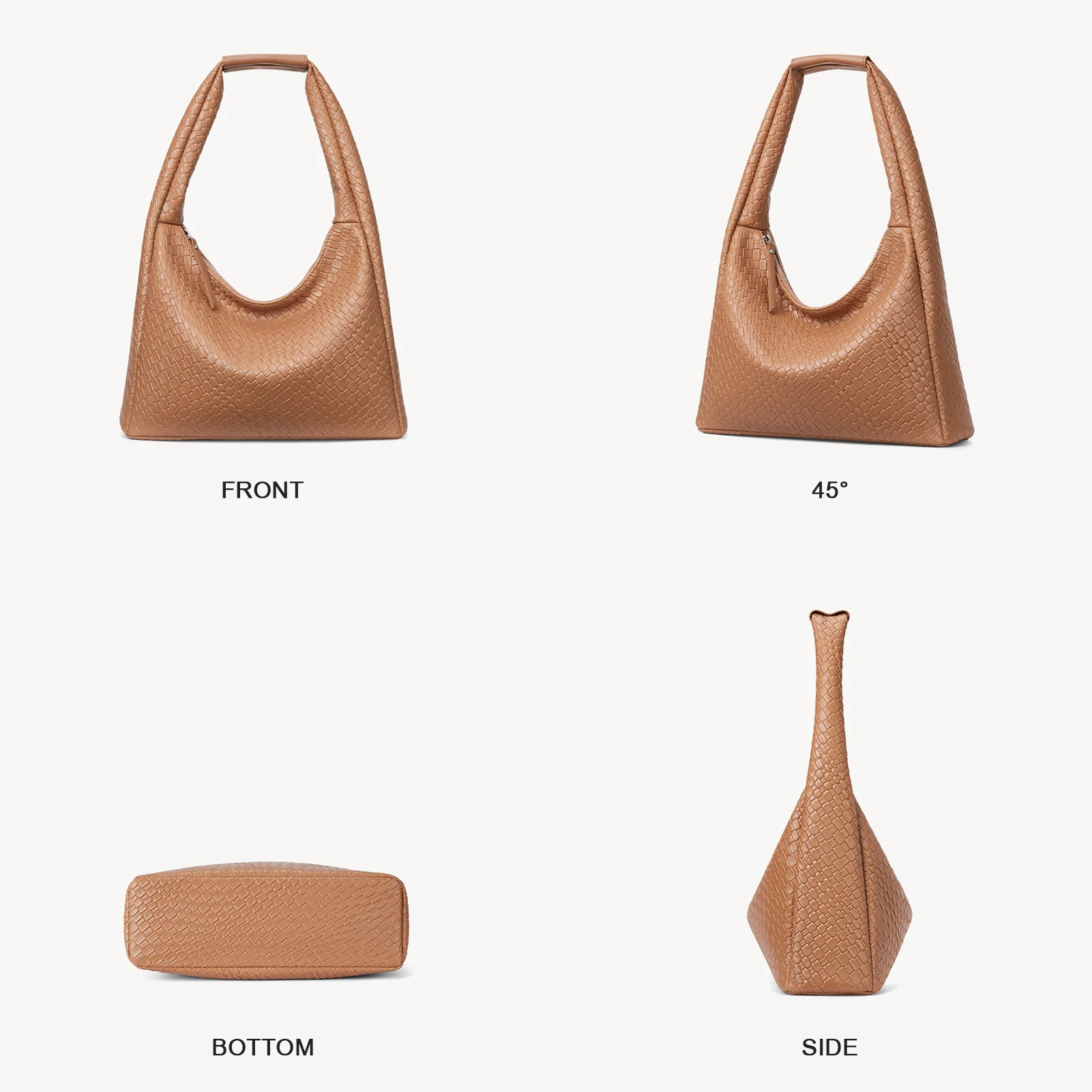 KWELI Croc Structured Curved Hobo Handbags - Image 5