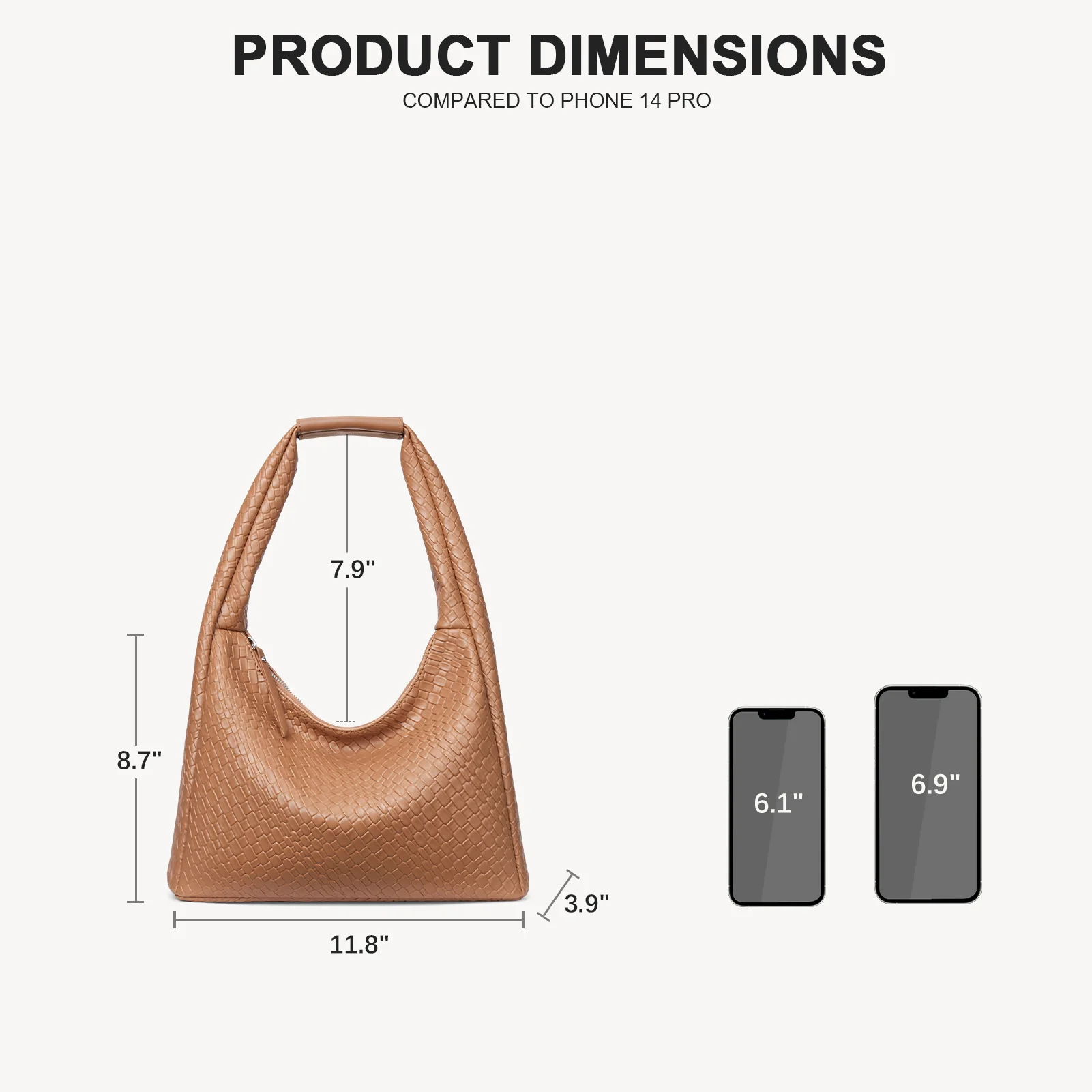 KWELI Croc Structured Curved Hobo Handbags - Image 7