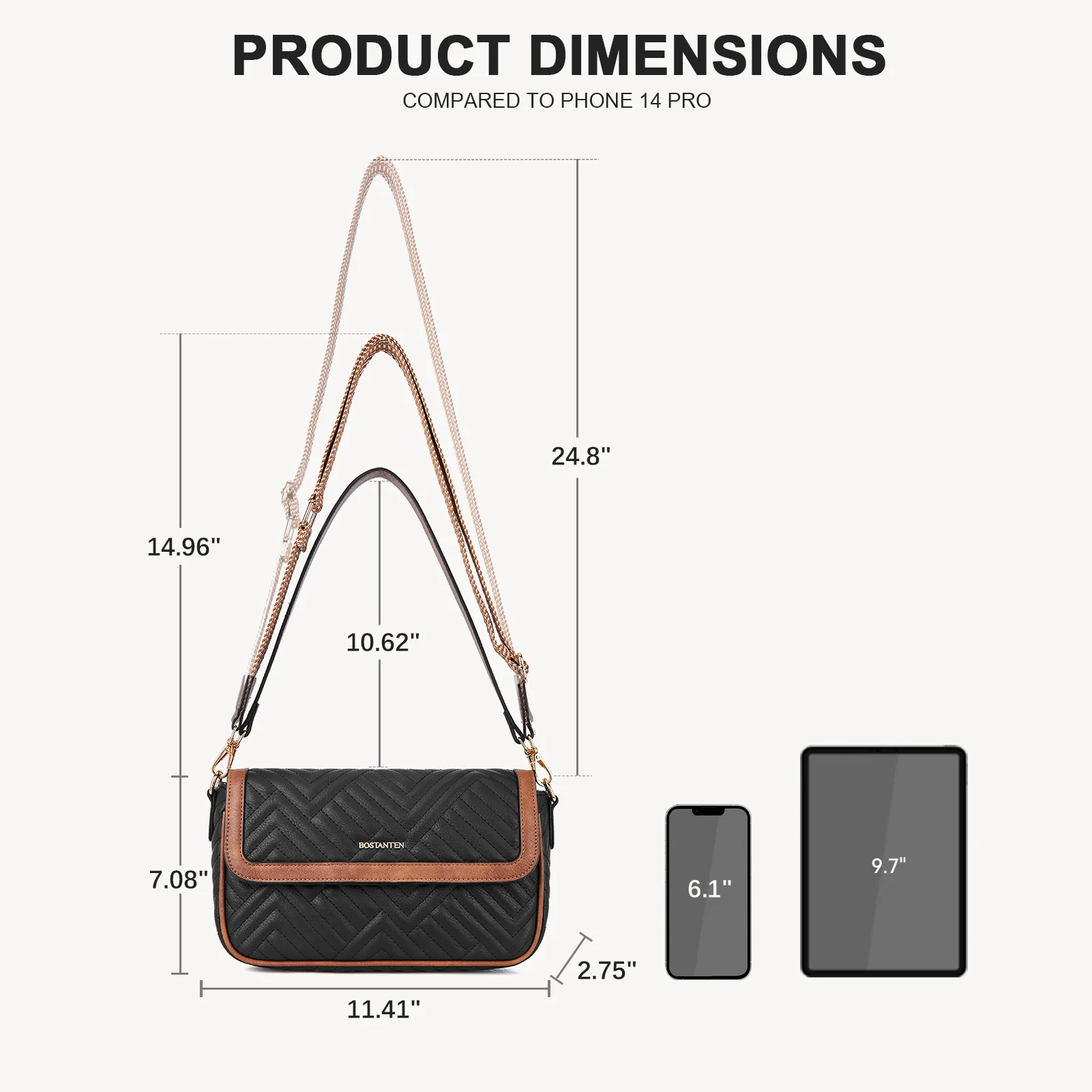 Kweli Quilted Vegan Leather Crossbody Purses - Image 12