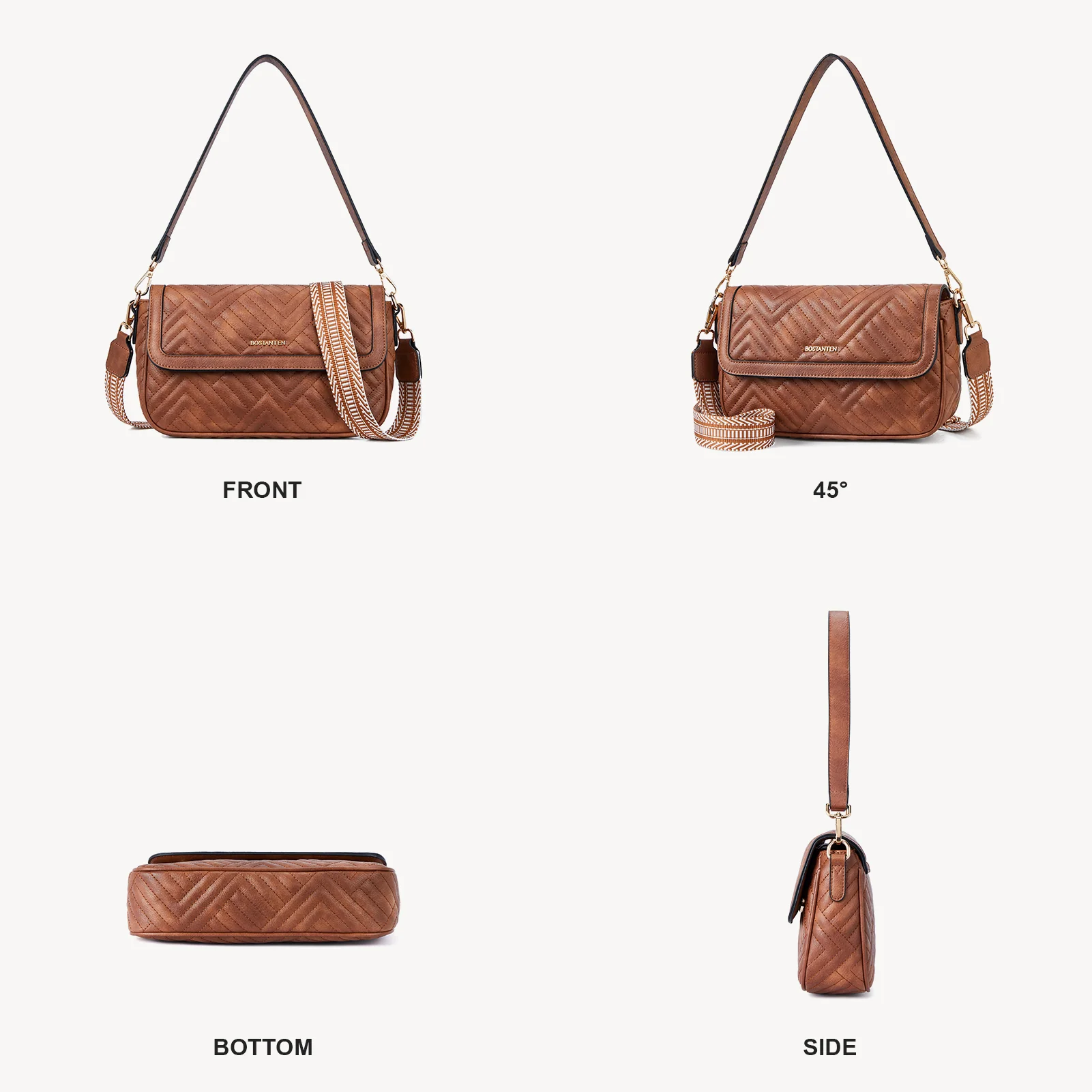 Kweli Quilted Vegan Leather Crossbody Purses - Image 23