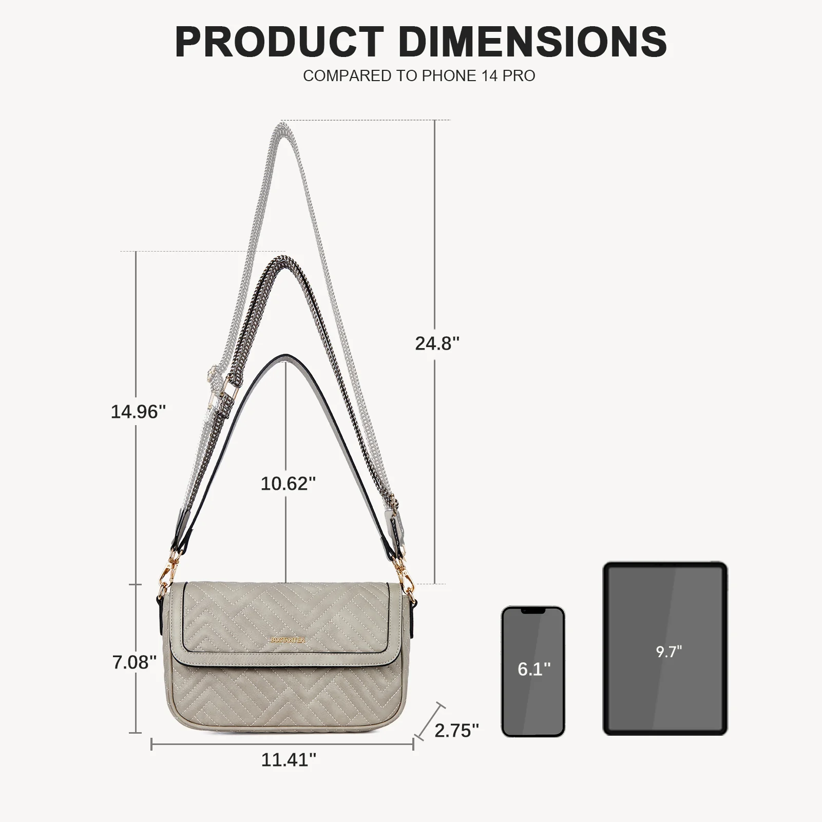 Kweli Quilted Vegan Leather Crossbody Purses - Image 27
