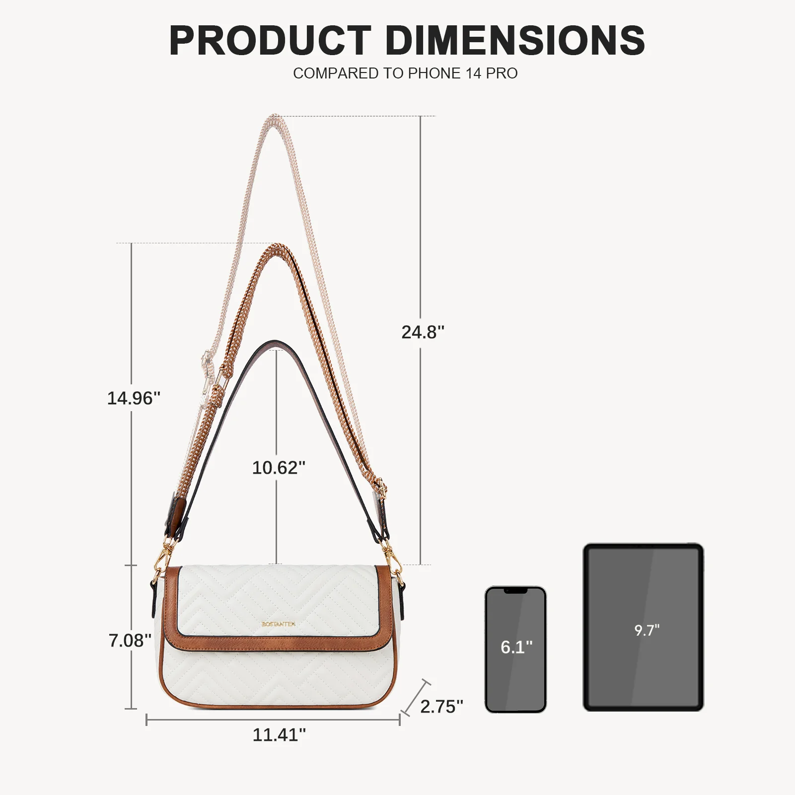 Kweli Quilted Vegan Leather Crossbody Purses - Image 4