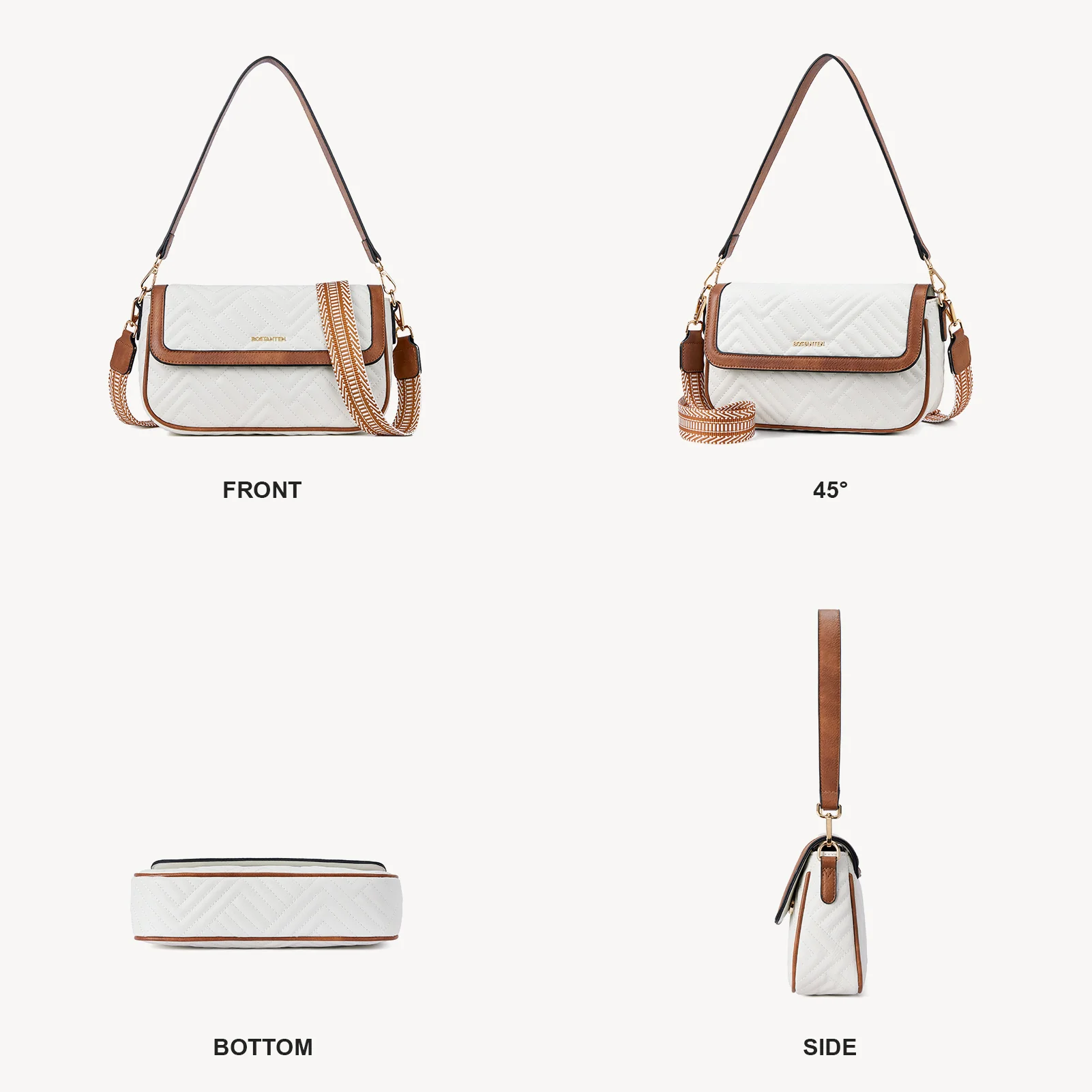 Kweli Quilted Vegan Leather Crossbody Purses - Image 7
