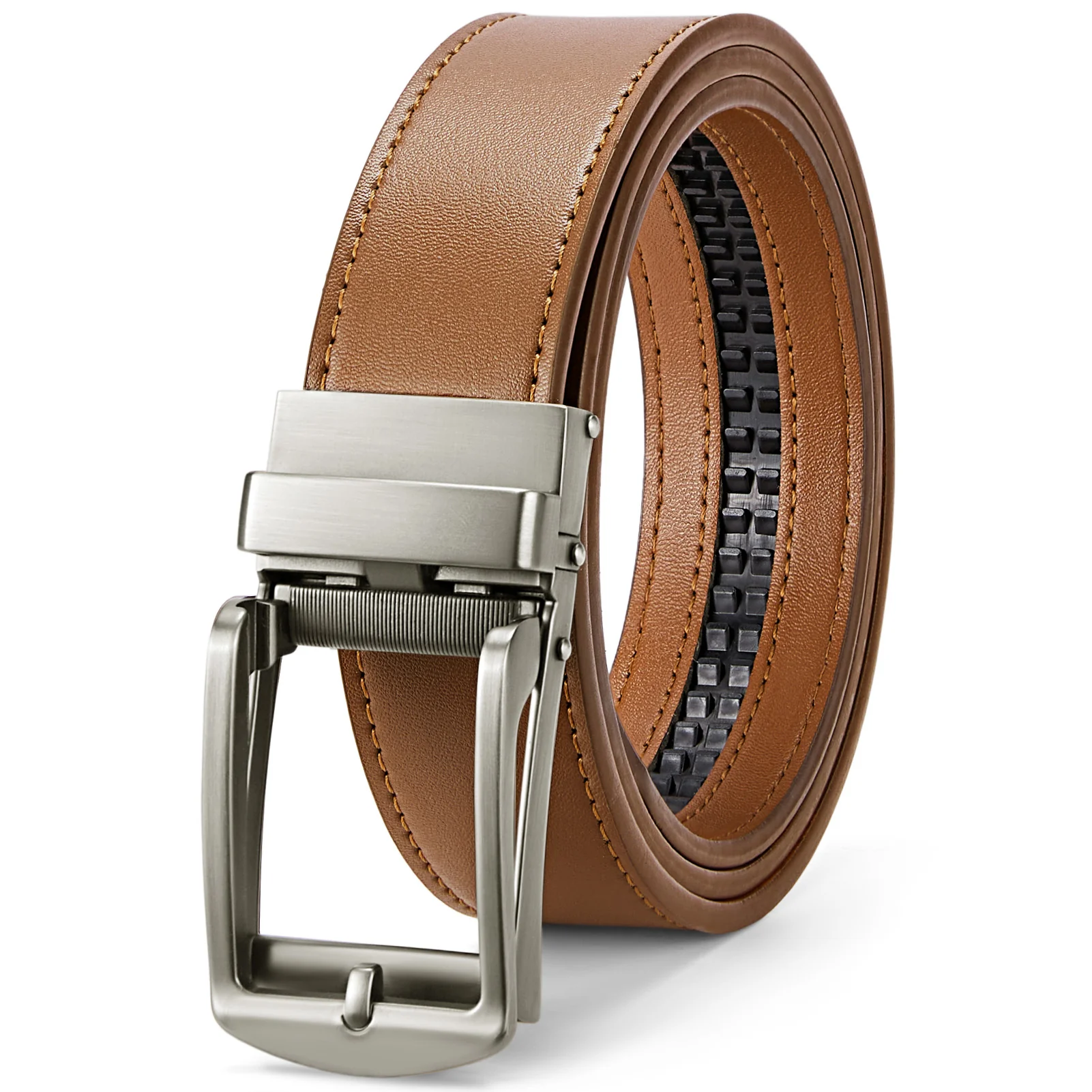 BOSTANTEN Ratchet Leather Belt For Men with Adjustable Buckle, Trim to Fit —Skeleton - Image 25