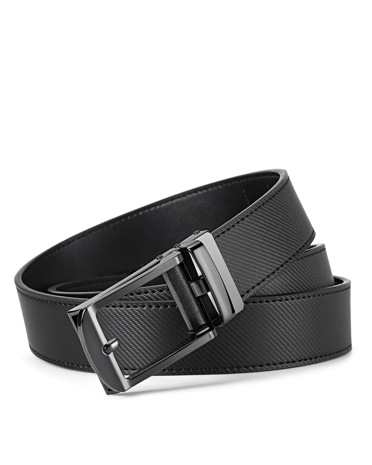 BOSTANTEN Ratchet Leather Belt For Men with Adjustable Buckle, Trim to Fit —Skeleton - Image 8