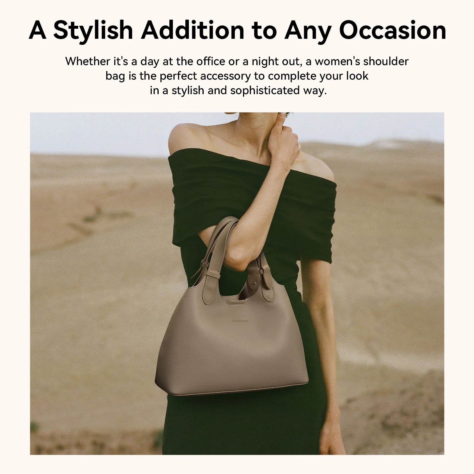 CLAIRE Soft Leather Slouchy Hobo with Adjustable Shoulder Strap - Image 12