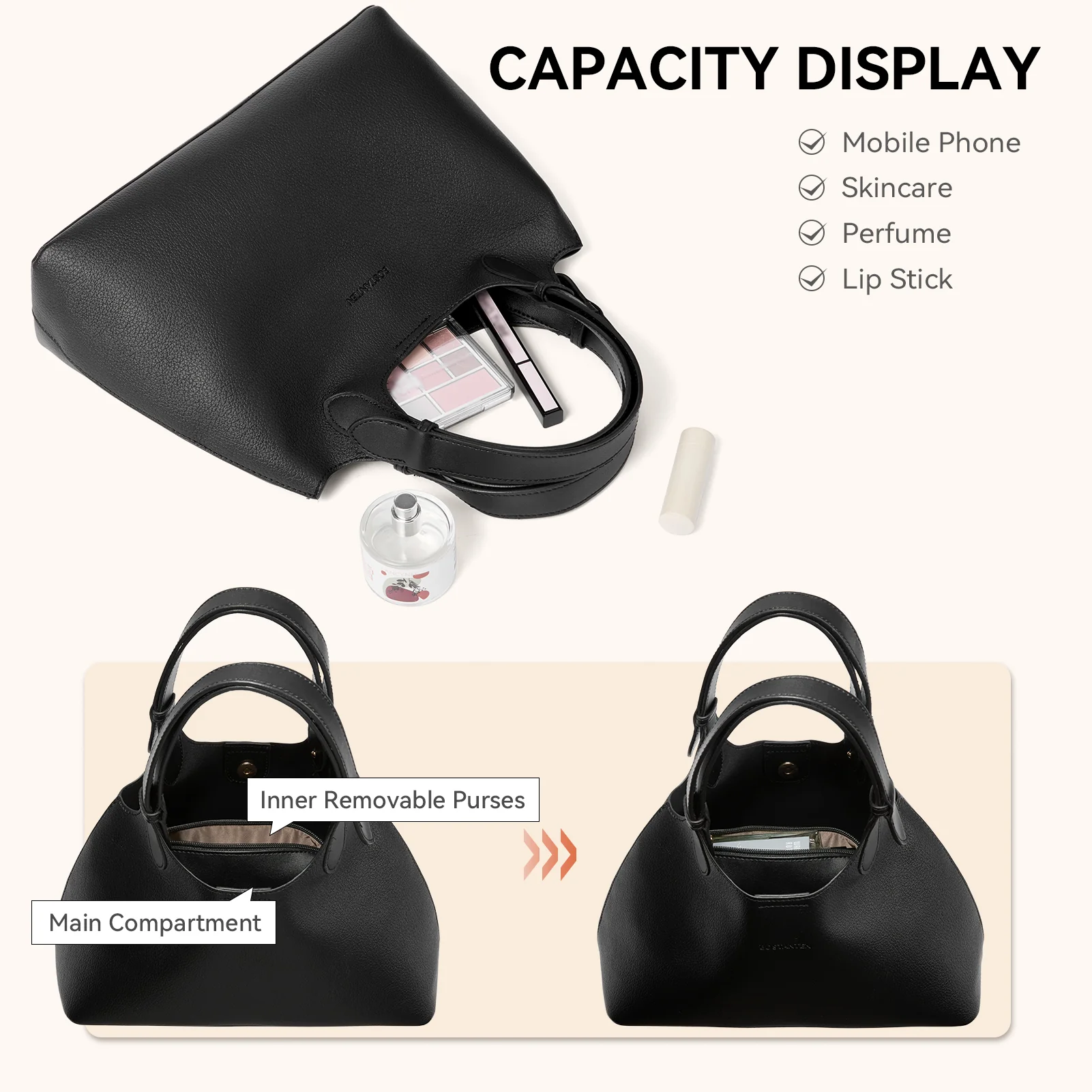 CLAIRE Soft Leather Slouchy Hobo with Adjustable Shoulder Strap - Image 23