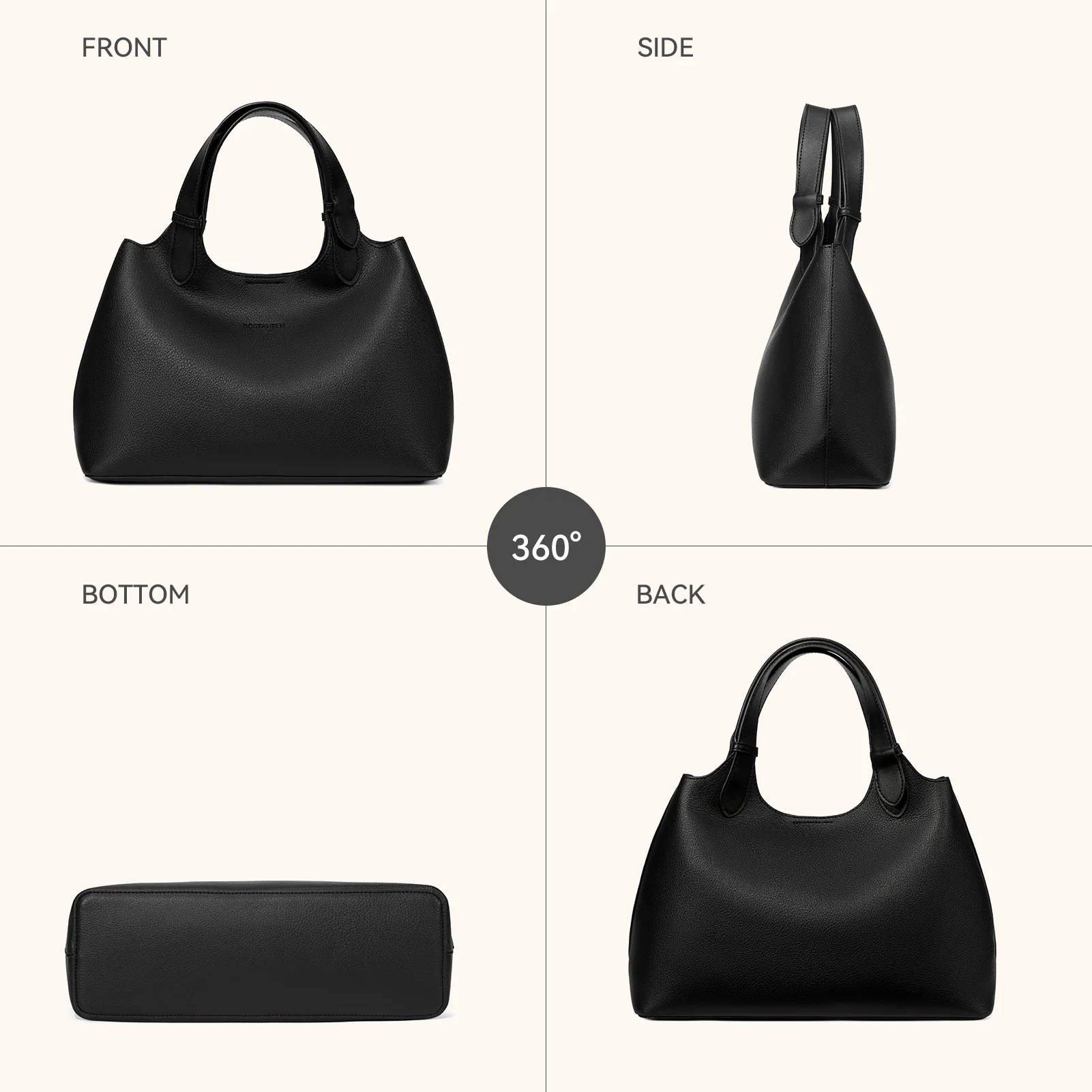 CLAIRE Soft Leather Slouchy Hobo with Adjustable Shoulder Strap - Image 24