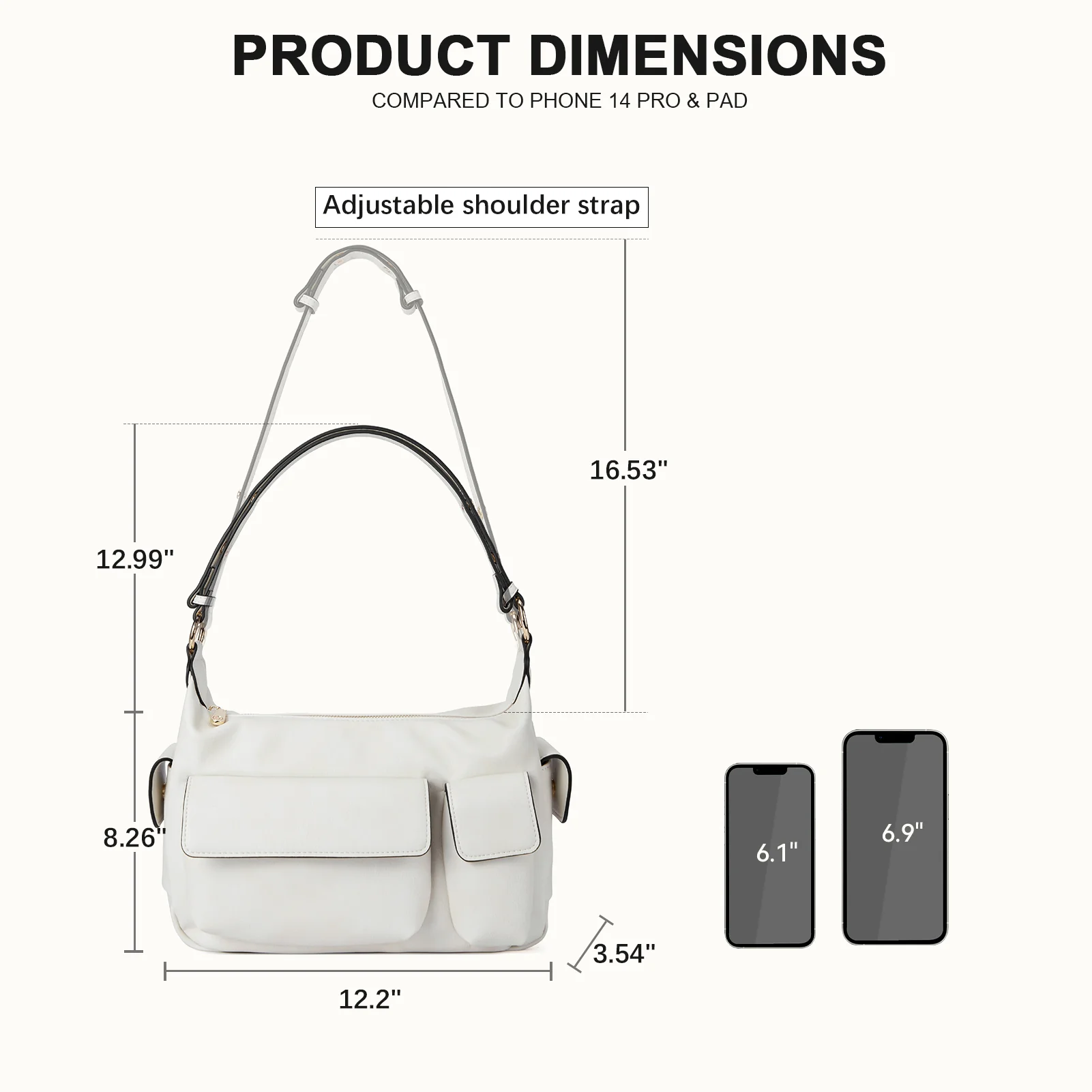 Kweli  Distressed Cargo Pocket Shoulder Bag - Image 12