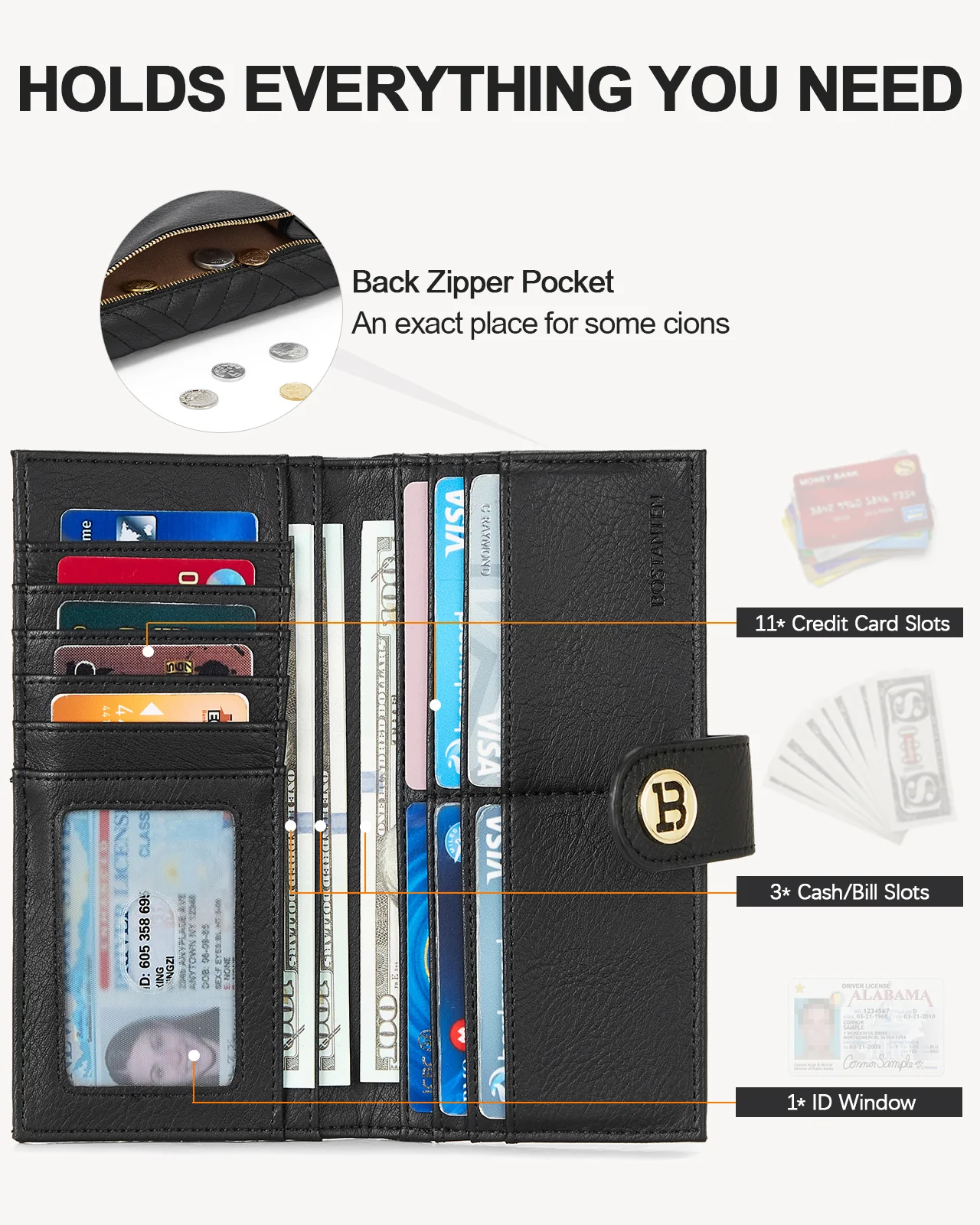 Luna Slim Quilted Leather Bifold Card Wallet - Image 18