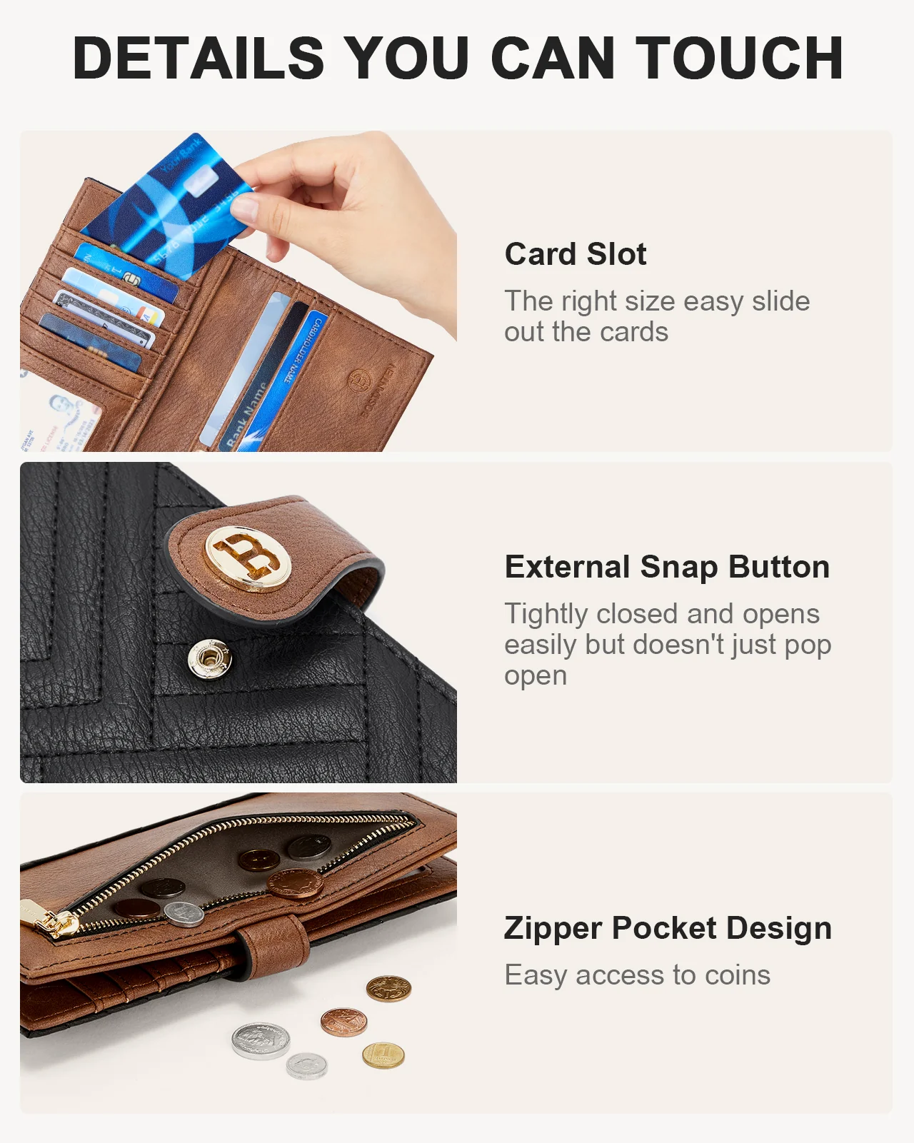 Luna Slim Quilted Leather Bifold Card Wallet - Image 22