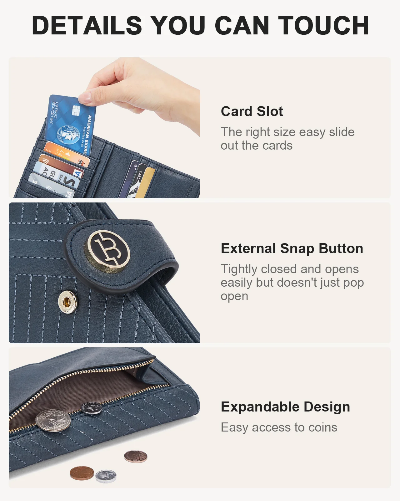 Luna Slim Quilted Leather Bifold Card Wallet - Image 30