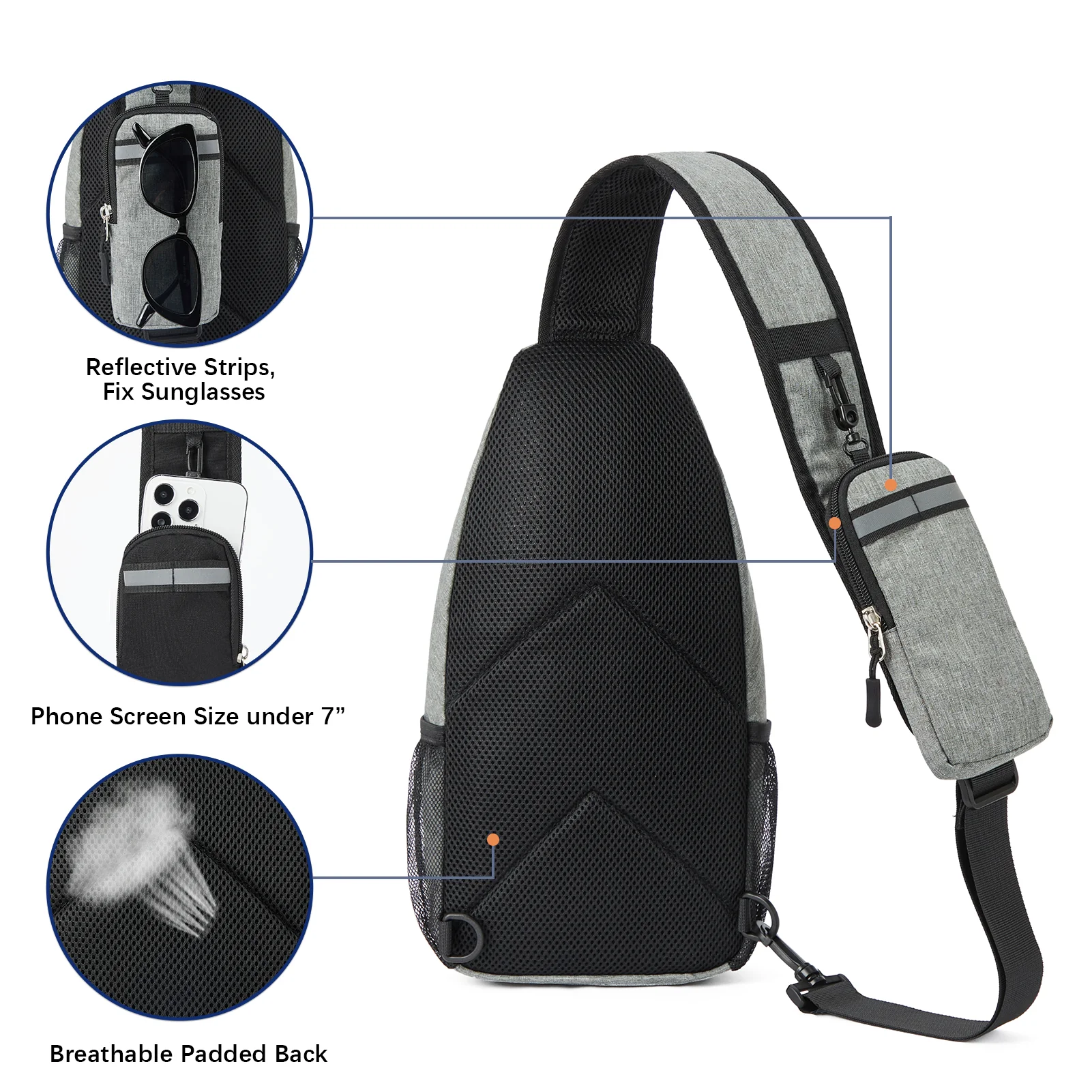 Nova Sling Bag with Cell Phone Security Organizer - Image 18