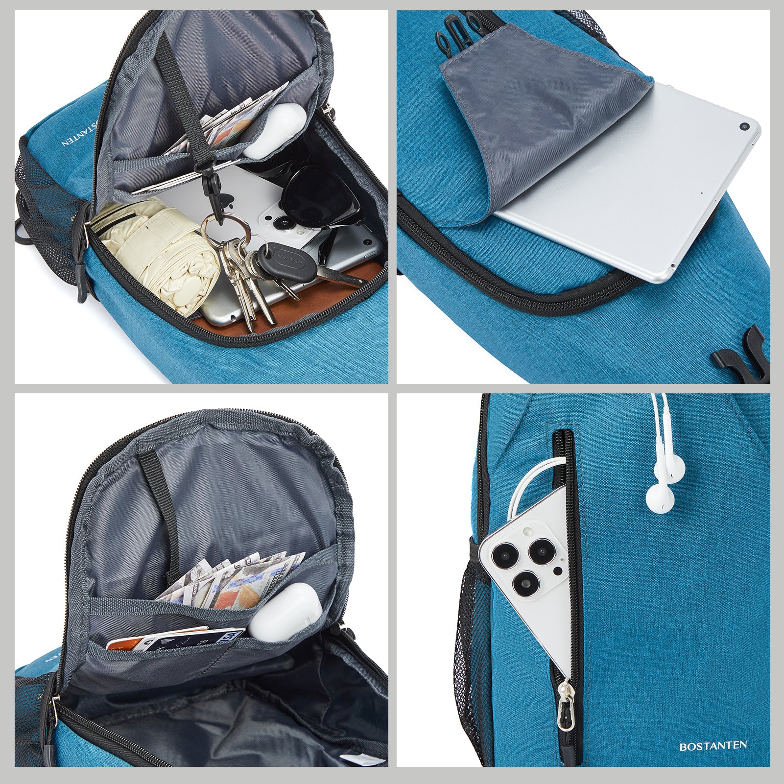 Nova Sling Bag with Cell Phone Security Organizer - Image 24